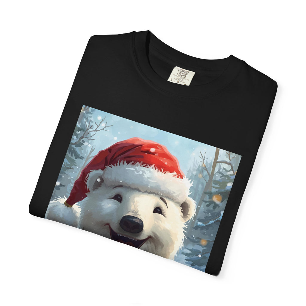 Christmas Polar Bear T-shirt, Holiday Tee, Unisex Gift Shirt, Winter Apparel, Cute Animal T-shirt