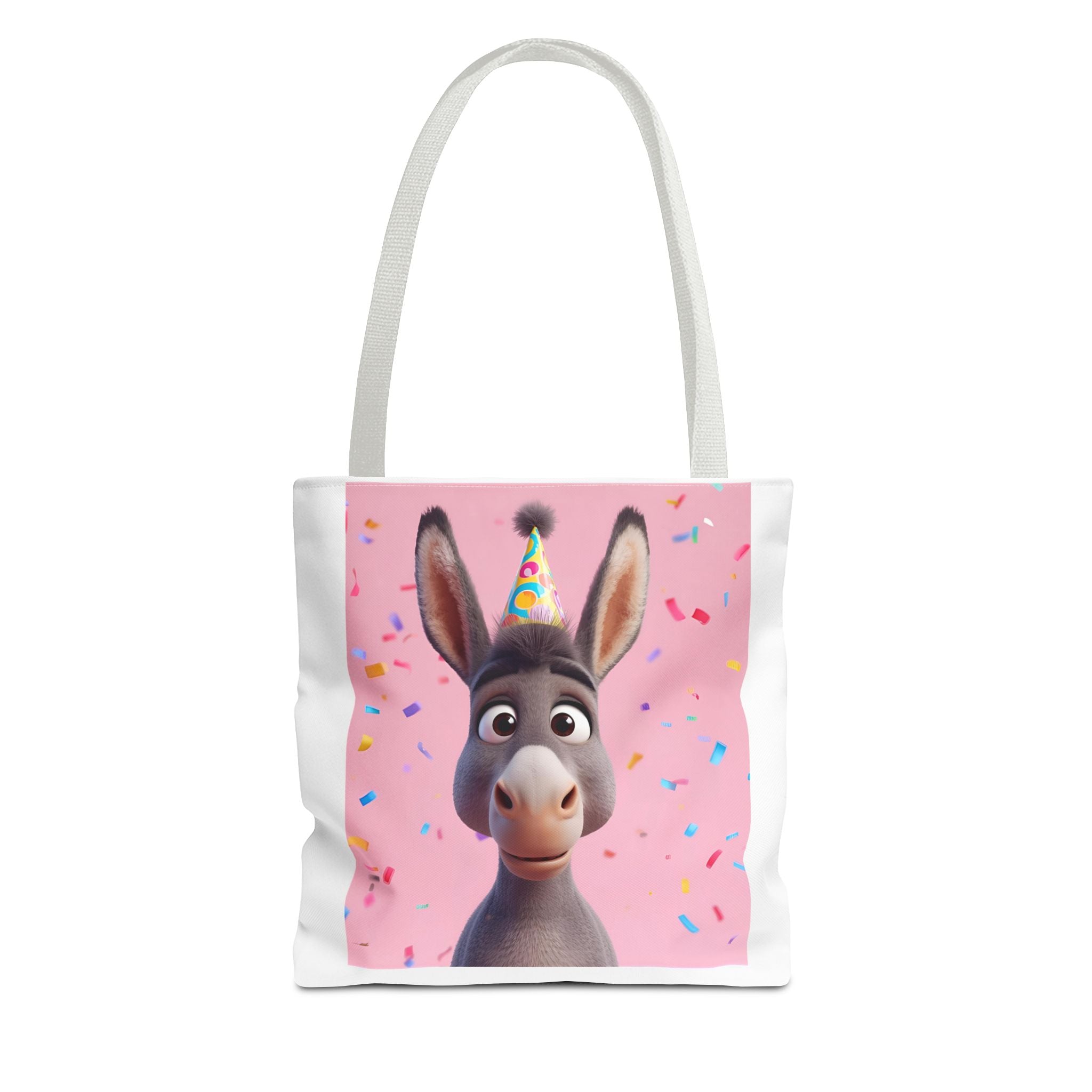 Birthday Donkey Tote Bag, Fun Party Accessory, Eco-Friendly Shopper, Cute Gift for Animal Lovers, Perfect for Birthdays and Celebrations