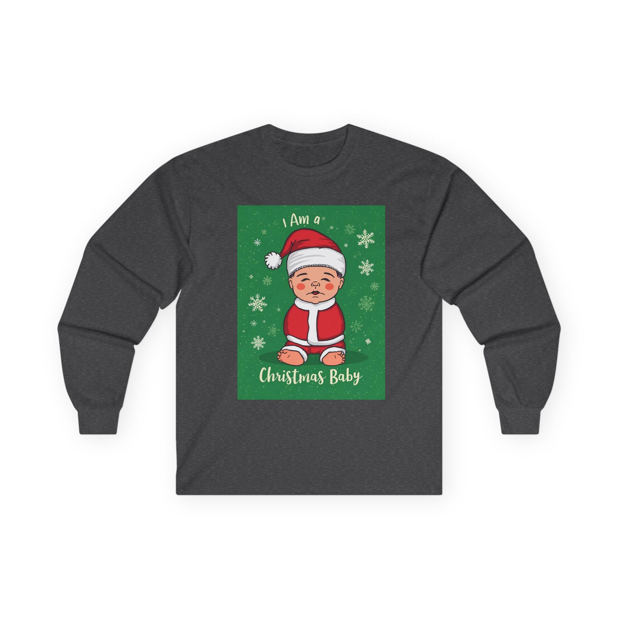 Christmas Baby Long Sleeve Tee, Holiday Shirt, Winter Apparel, Cute Baby Shirt, Unisex Holiday Clothing