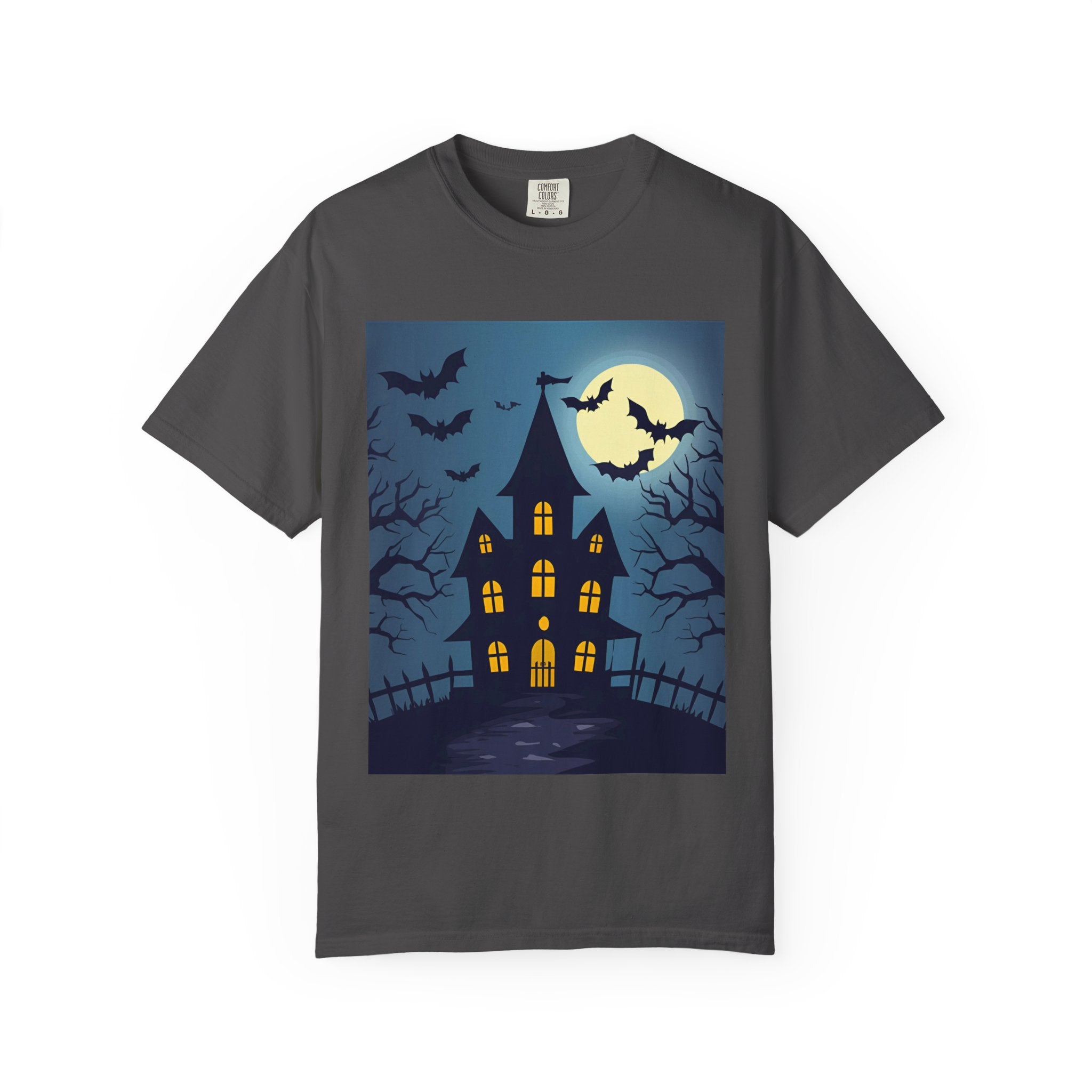 Haunted House T-Shirt, Spooky Halloween Tee, Unisex Shirt, Fall Apparel, Ghostly Graphic Tee, October Celebration Outfit