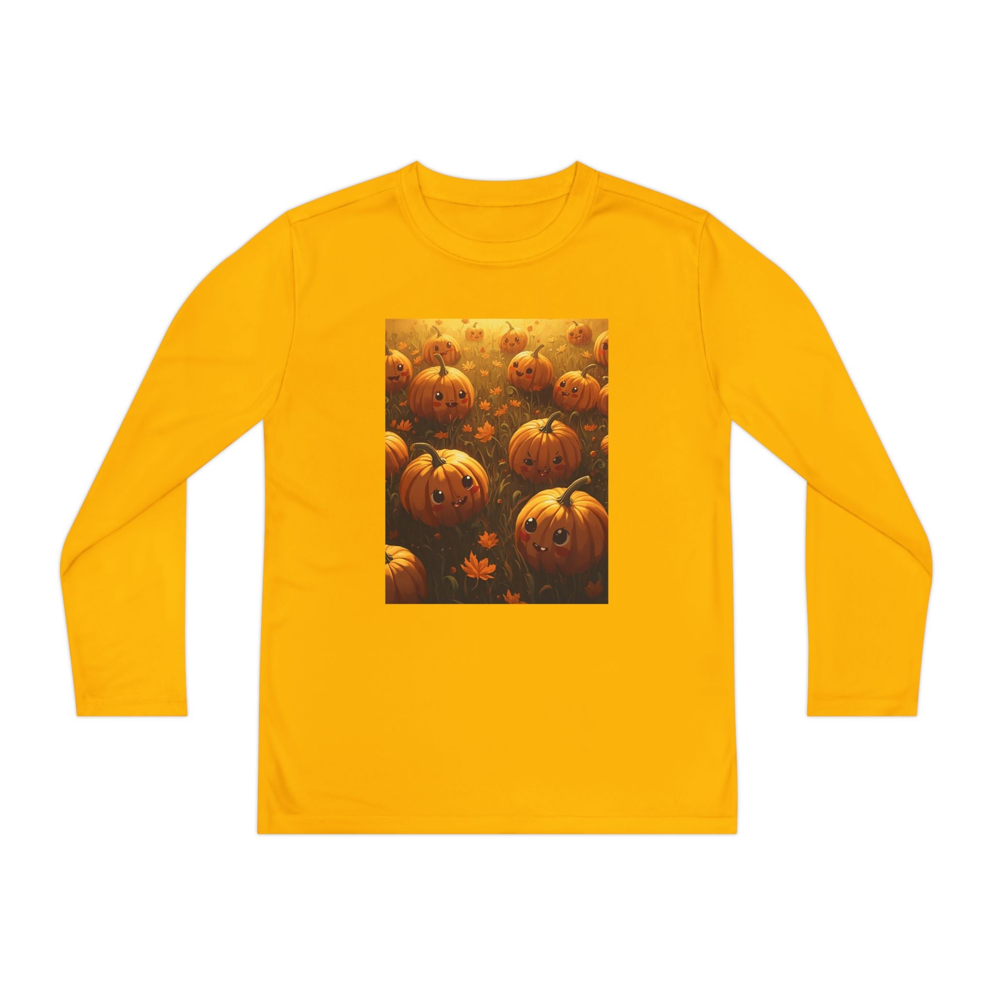 Happy Halloween Pumpkin Youth Long Sleeve Competitor Tee