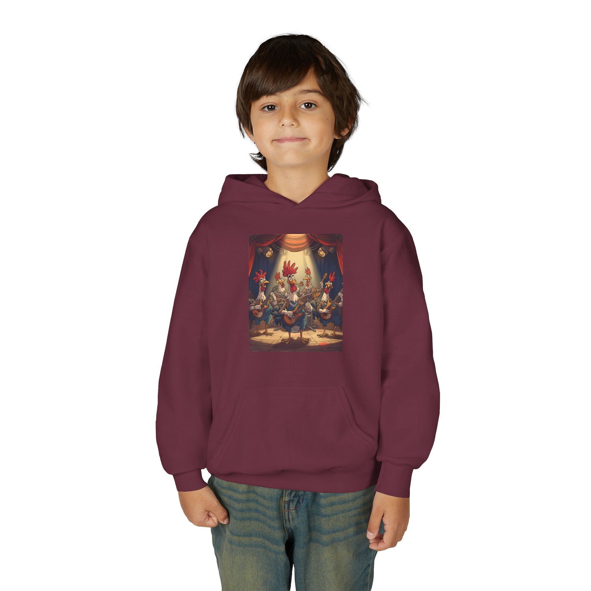Chicken Funny Youth Heavy Blend Hooded Sweatshirt