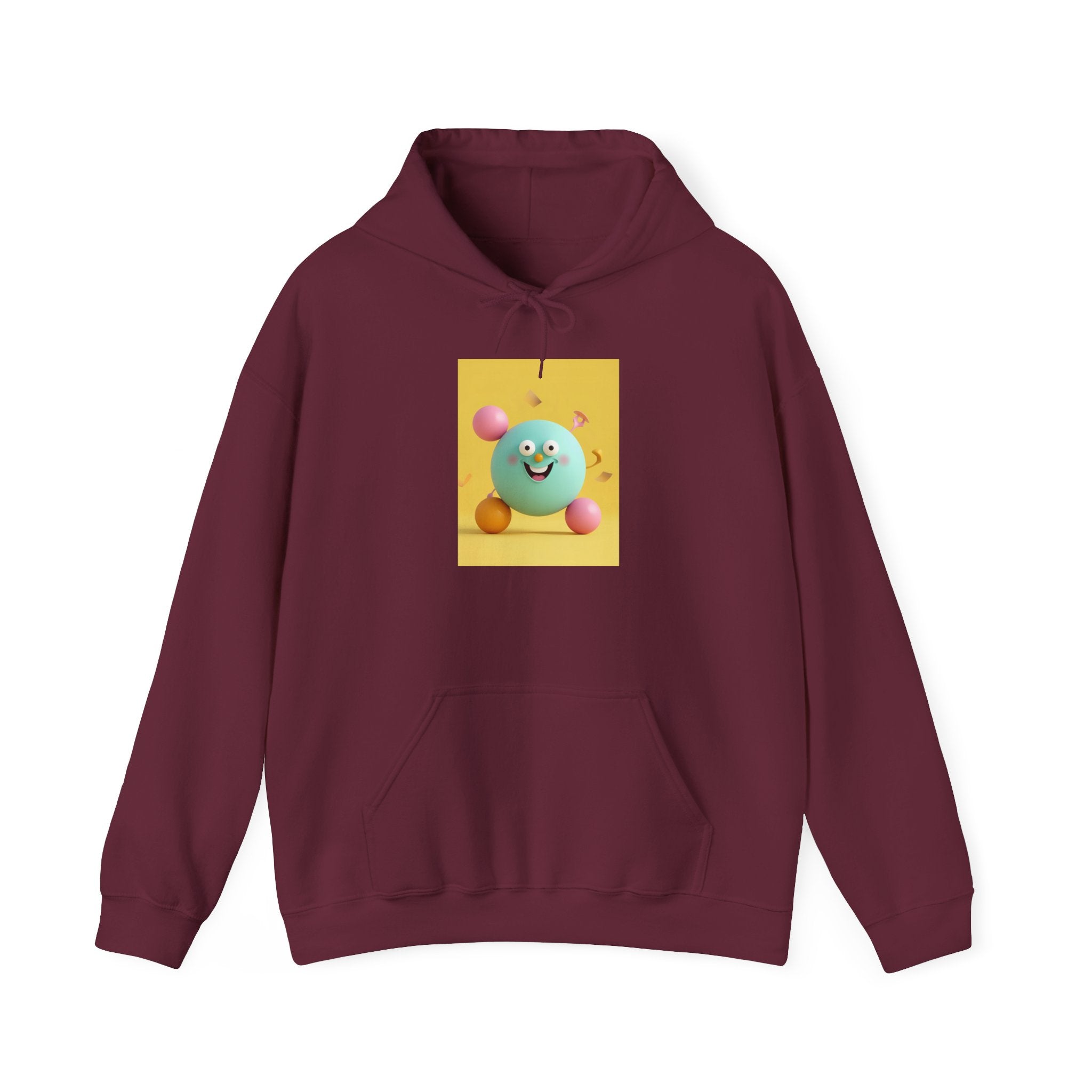 Playful Colorful Character Hooded Sweatshirt | Cute Unisex Pullover for Every Occasion, Cozy Hooded Top, Fun Gift, Casual Style