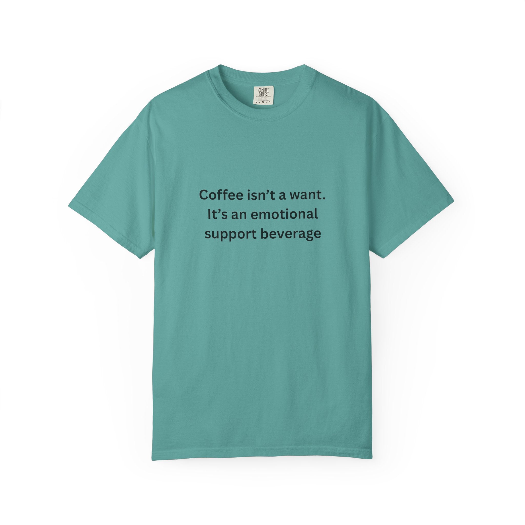 Emotional Support Coffee T-Shirt, Funny Coffee Tee, Gift for Coffee Lovers, Unisex Relaxed T-Shirt, Humor Apparel, Casual Wear