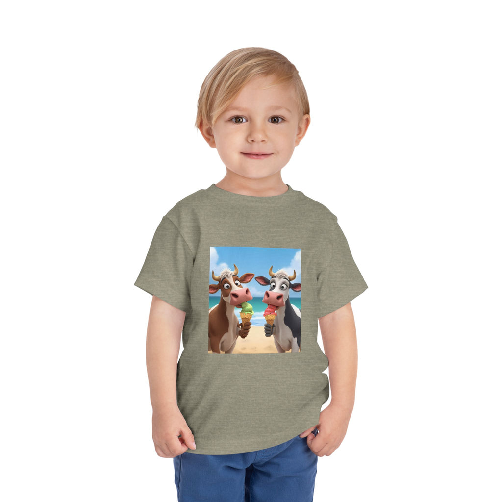 Beachy Cow Toddler Short Sleeve Tee