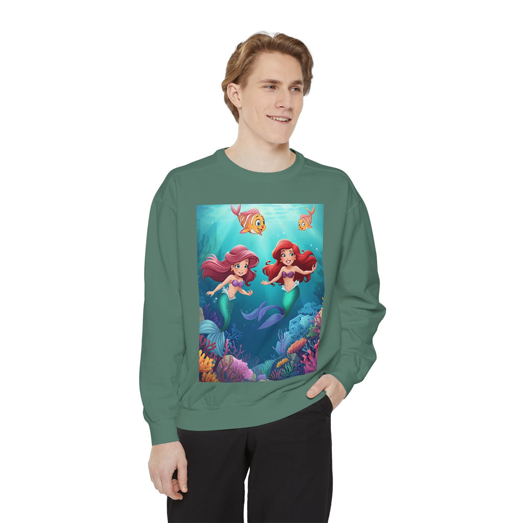 Mermaid Unisex Garment-Dyed Sweatshirt