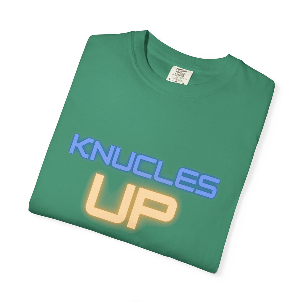 Knuckles Up Unisex Garment-Dyed T-Shirt, Casual Wear, Street Style, Graphic Tee