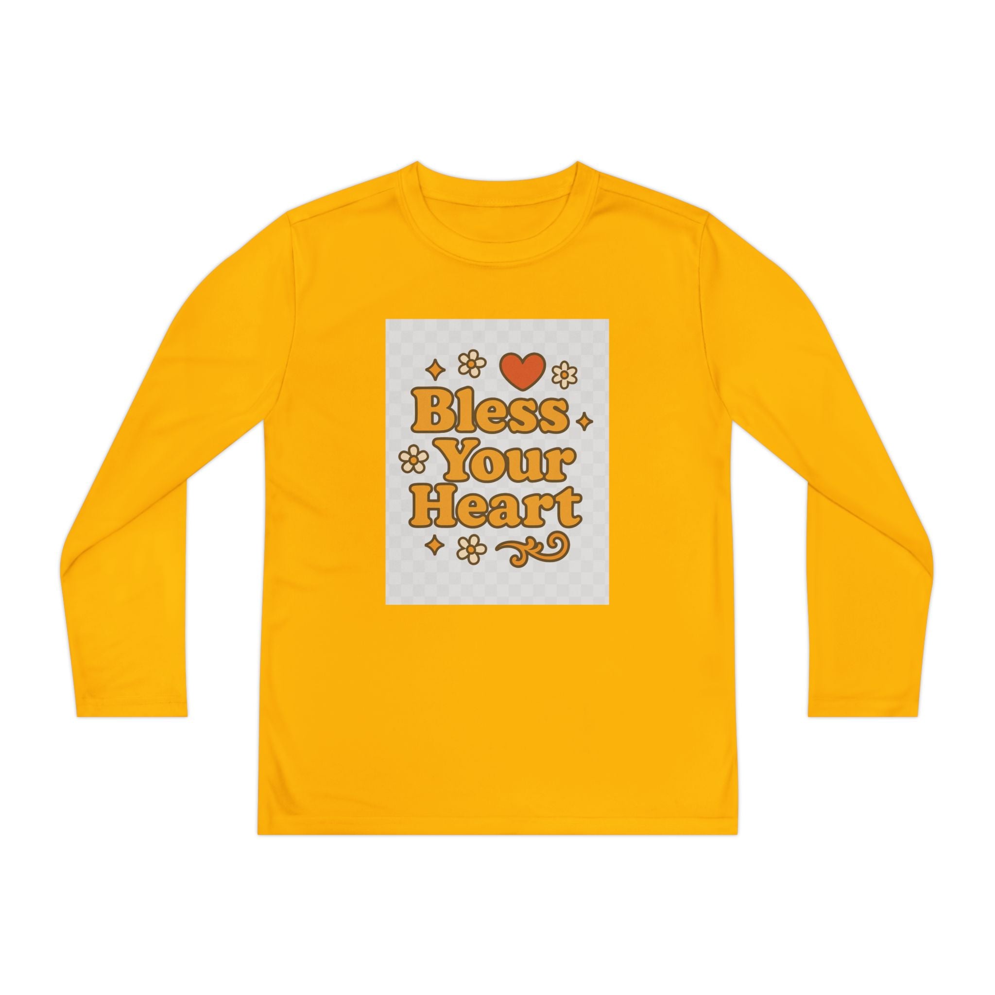 Bless Your Heart Youth Long Sleeve Competitor Tee