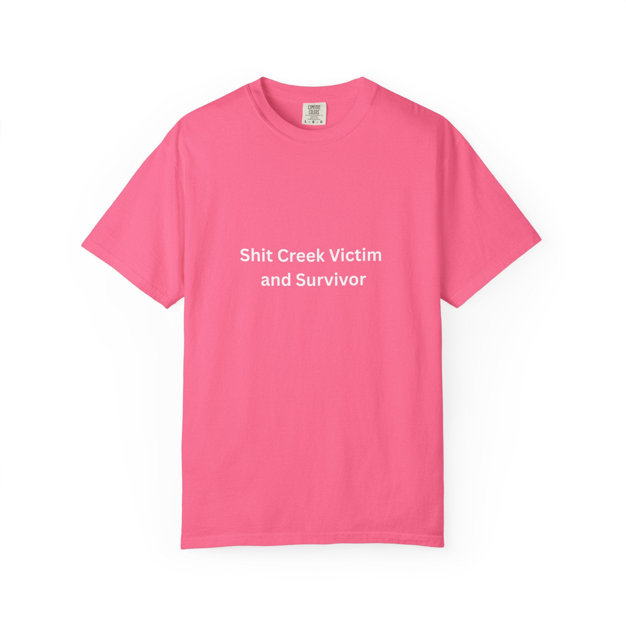 Shit Creek Survivor Garment-Dyed Unisex T-shirt in Vintage Colors | Relaxed Fit | Perfect for Casual Wear, Gifts, Everyday Use, Summer Outfits