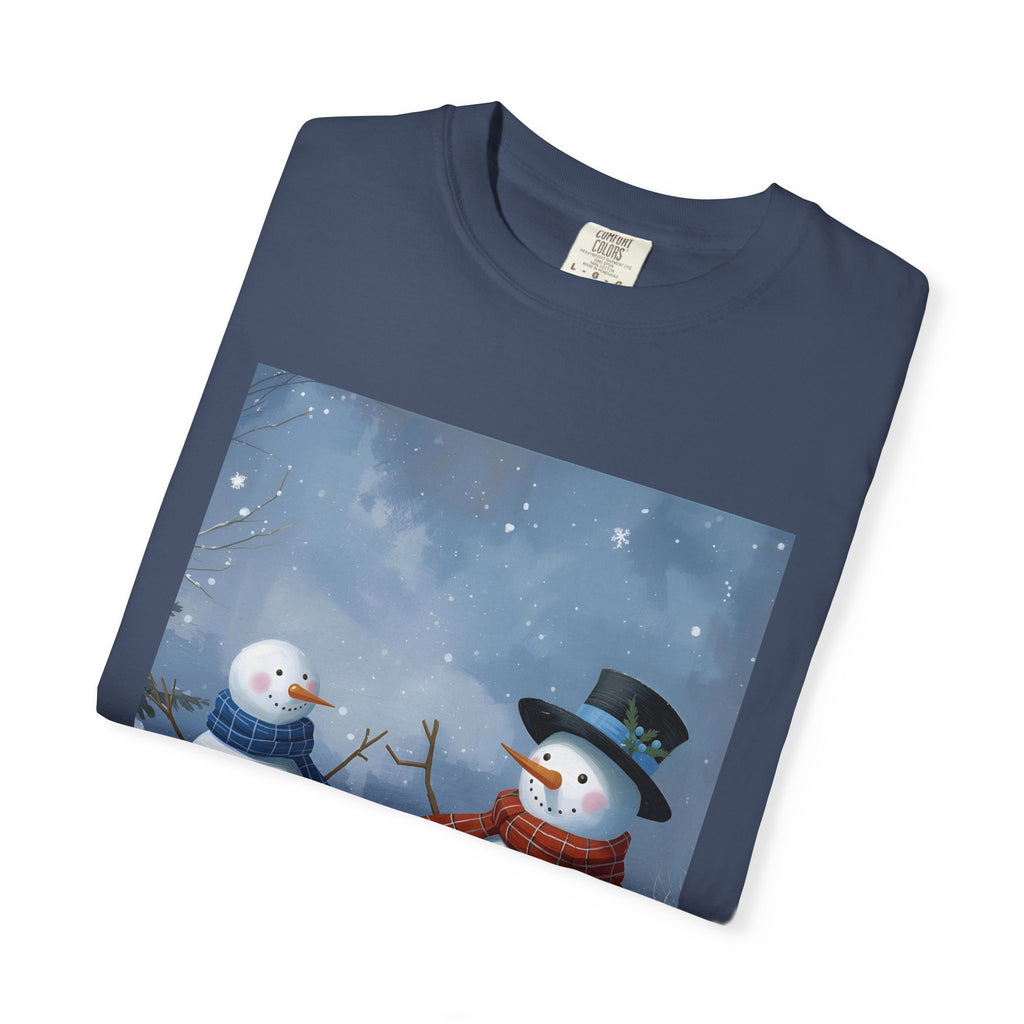 Christmas Snowman Family T-Shirt, Unisex Graphic Tee, Holiday Gift, Winter Apparel, Cozy Casual Wear, Christmas T-Shirt