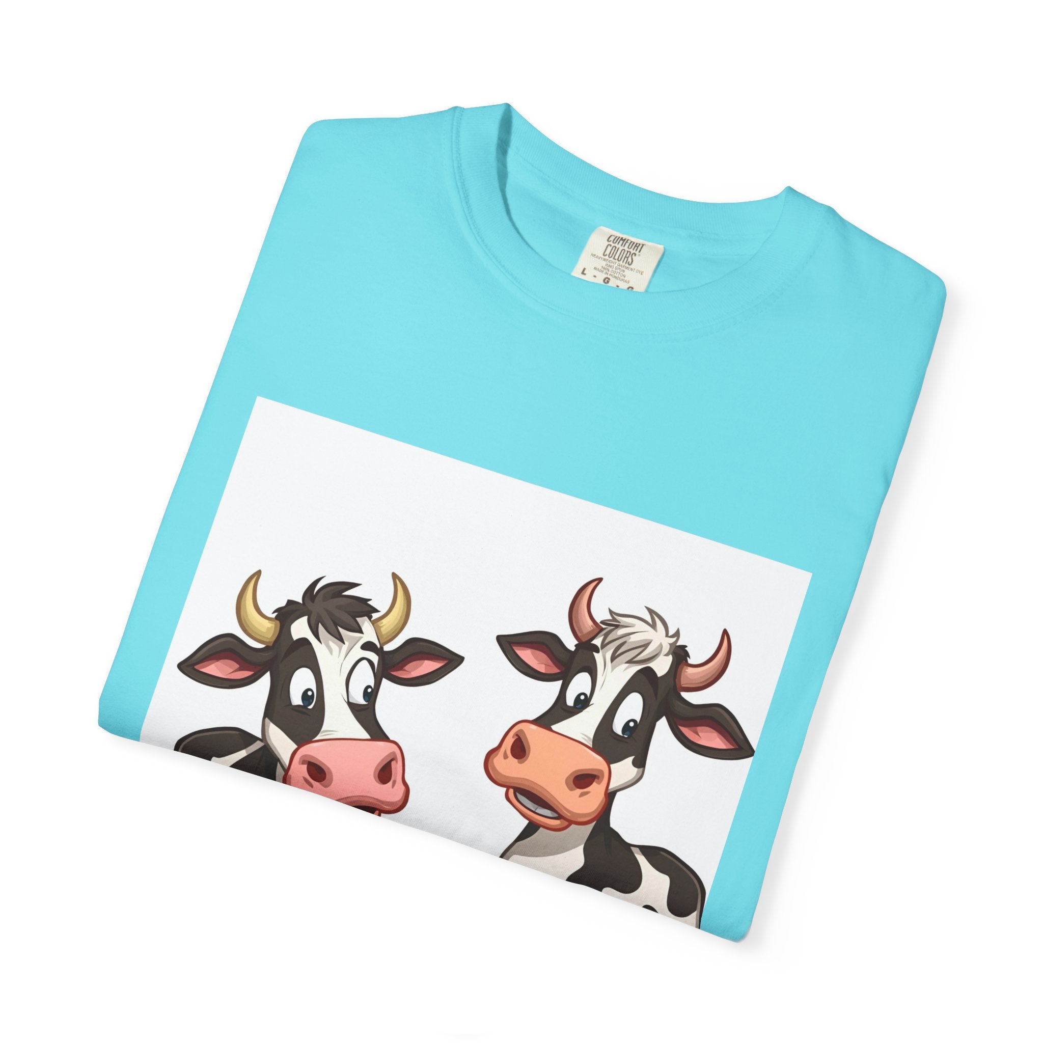 Cute Cows Unisex T-Shirt, Cute Cow Graphic Tee, Animal Lover Gift, Casual Wear, Birthday Present, Fun Farm Shirt