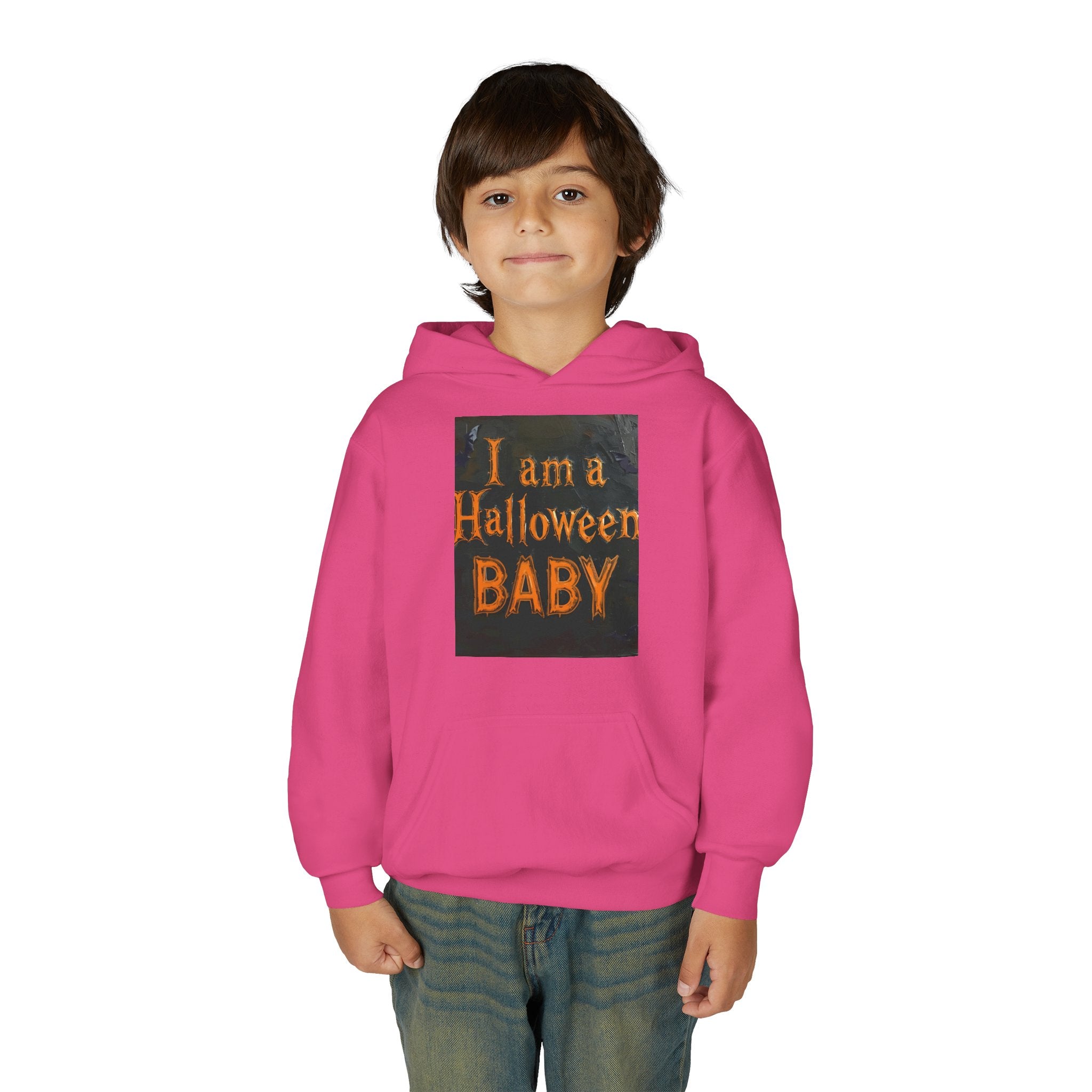 I Am A Halloween Baby Youth Heavy Blend Hooded Sweatshirt