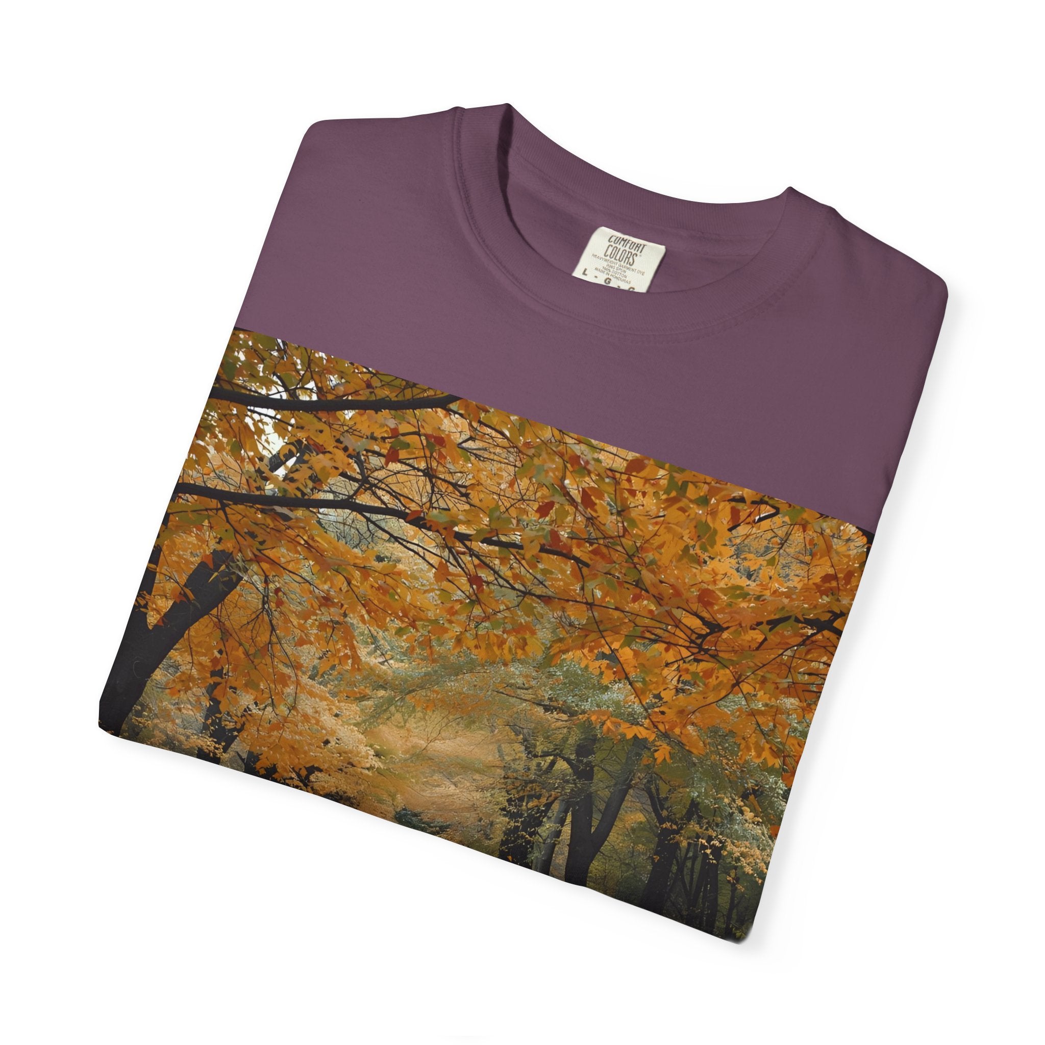 Autumn Pathways Unisex T-Shirt - Cozy Fall Vibes, Nature Lover's Tee, Seasonal Style, Perfect for Thanksgiving, Outdoors Events