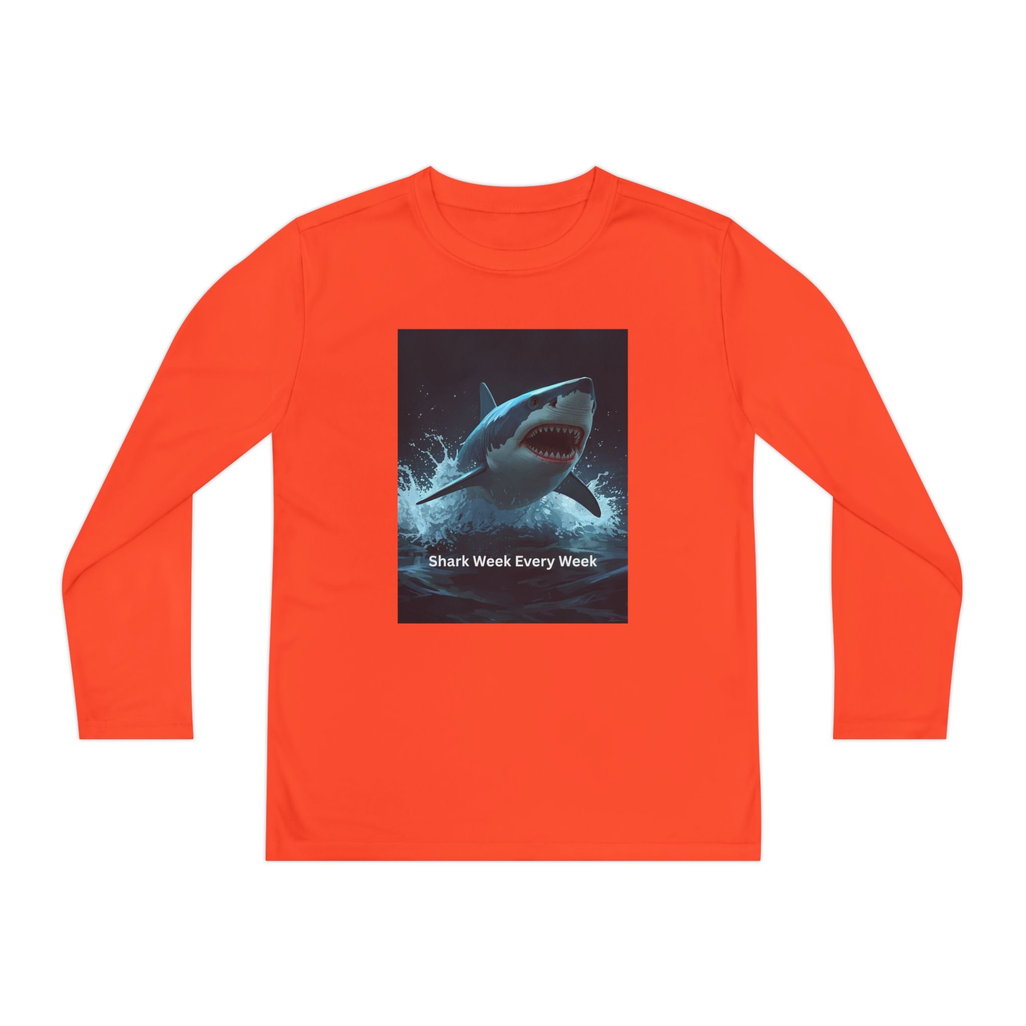Shark Week Youth Long Sleeve Tee - Funny Ocean Shirt, Kids Gift, Summer Wear, Cool Tee, Swim Shirt, Beach Apparel