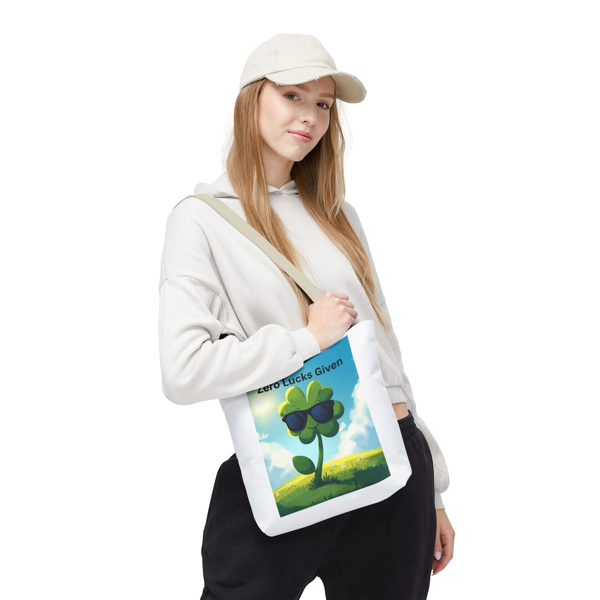 Zero Lucks Given Playful St. Patrick's Day Tote Bag, Fun Canvas Bag for Shoppers, Zero Lucks Given Bag, Gift for Friends, Travel Bag, Everyday Use