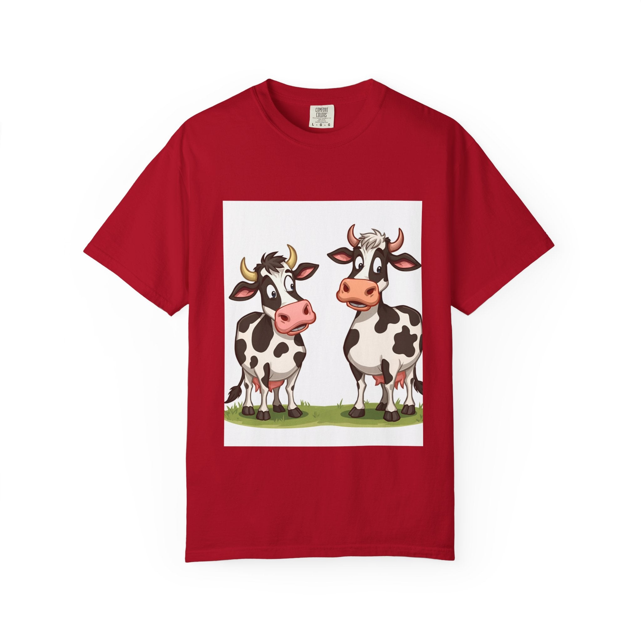 Cute Cows Unisex T-Shirt, Cute Cow Graphic Tee, Animal Lover Gift, Casual Wear, Birthday Present, Fun Farm Shirt