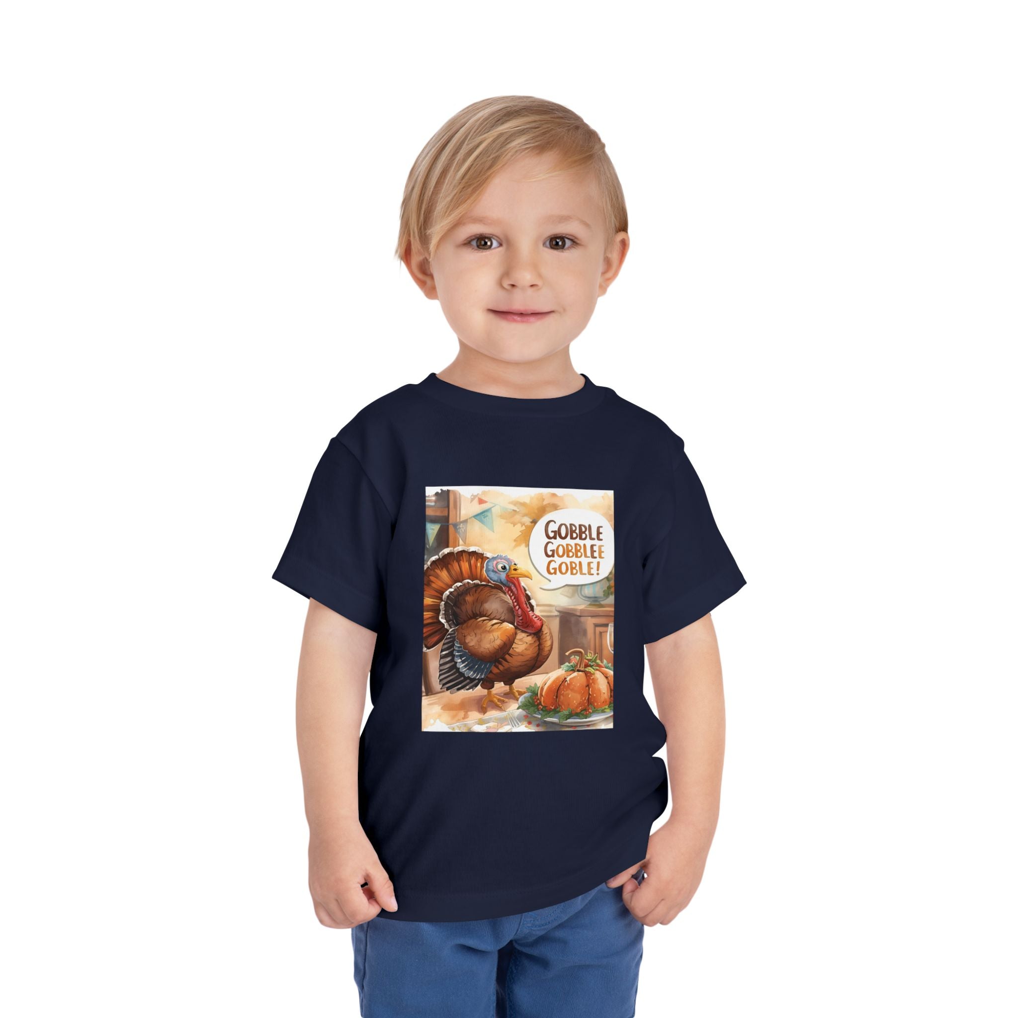 Thanksgiving Turkey Toddler Short Sleeve Tee