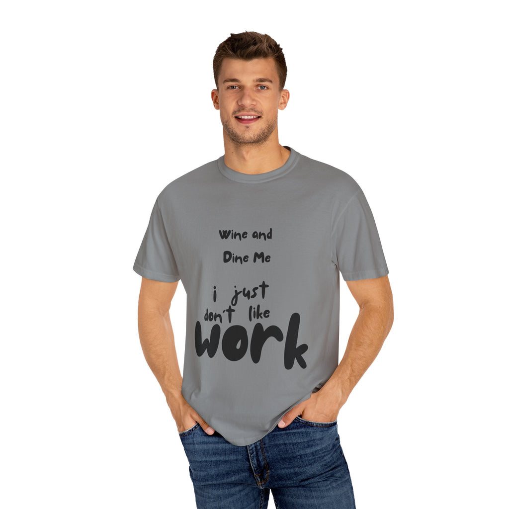 Wine & Dine Unisex T-Shirt: Casual Humor Tee for Parties, Gifts, or Everyday Wear – Fun Statement Shirt