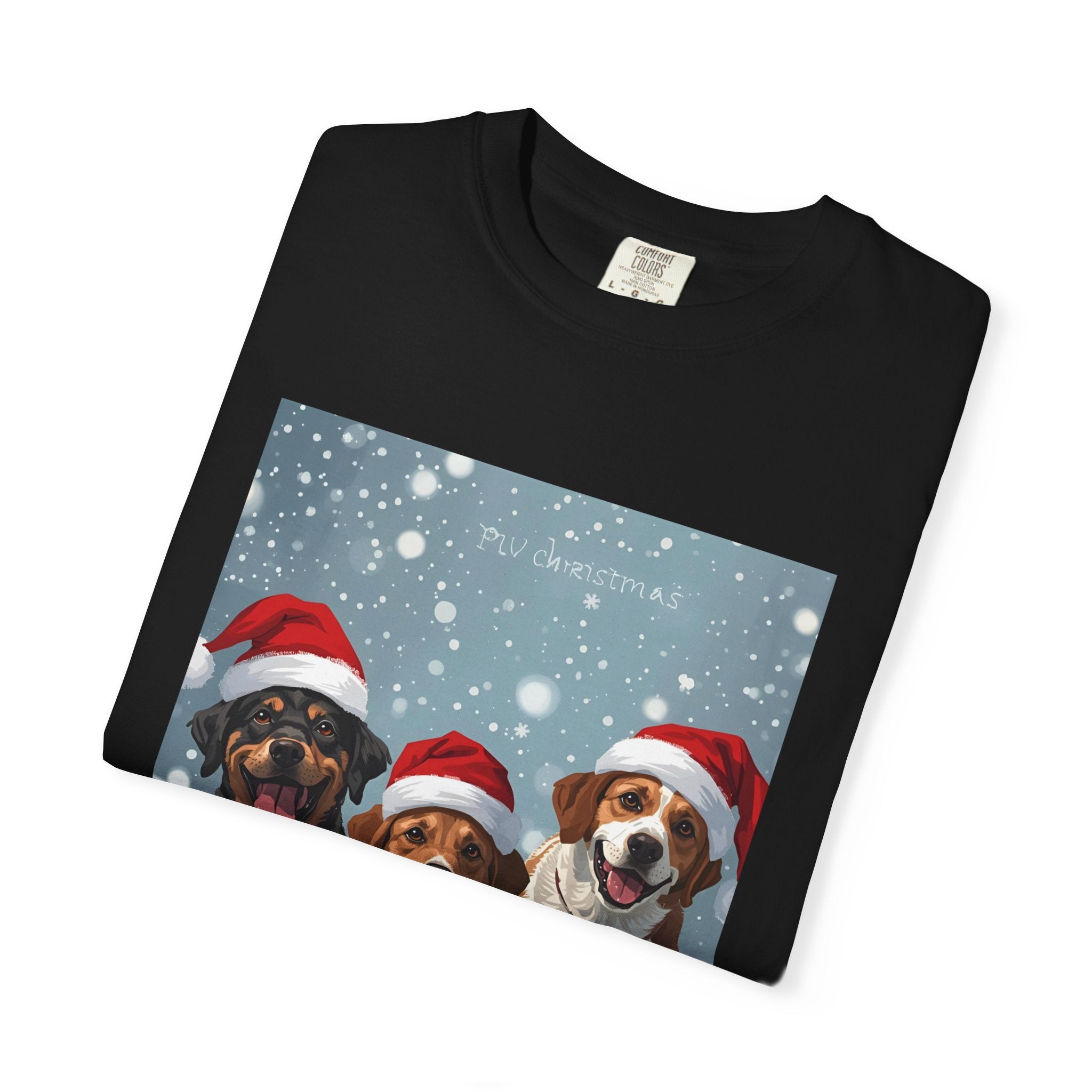 Cute Festive Christmas Dog Lover T-Shirt, Cute Holiday Shirt, Unisex Christmas Apparel, Gift for Pet Owners, Winter Celebration Tee
