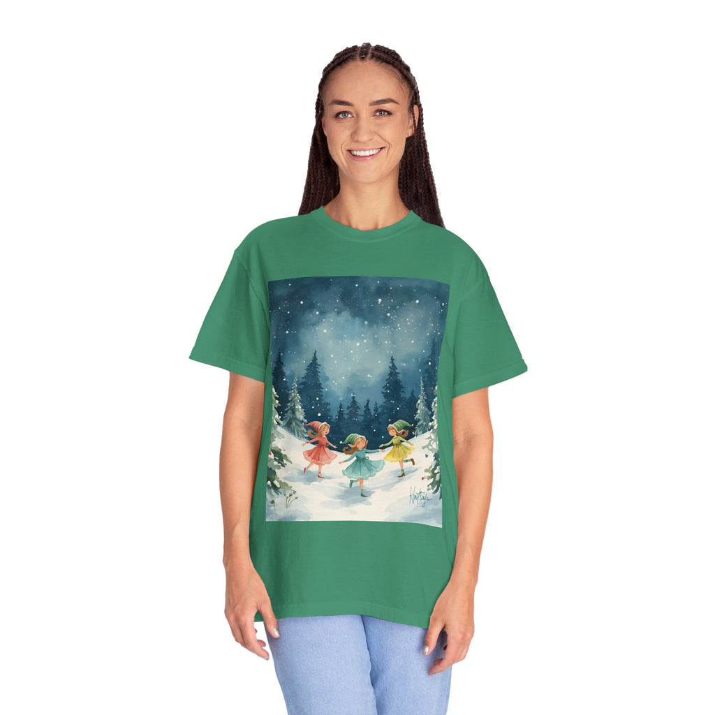 Whimsical Winter T-Shirt, Cozy Graphic Tee, Holiday Apparel, Gift for Her, Seasonal Fashion, Unisex Tee