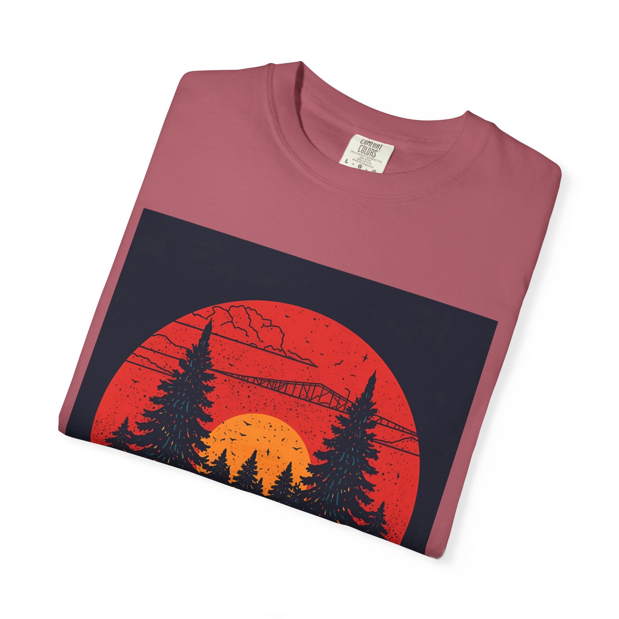 Nature Sunset Unisex T-shirt, Outdoor Adventure Tee, Camping Shirt, Hiking Gear, Mens and Womens Apparel