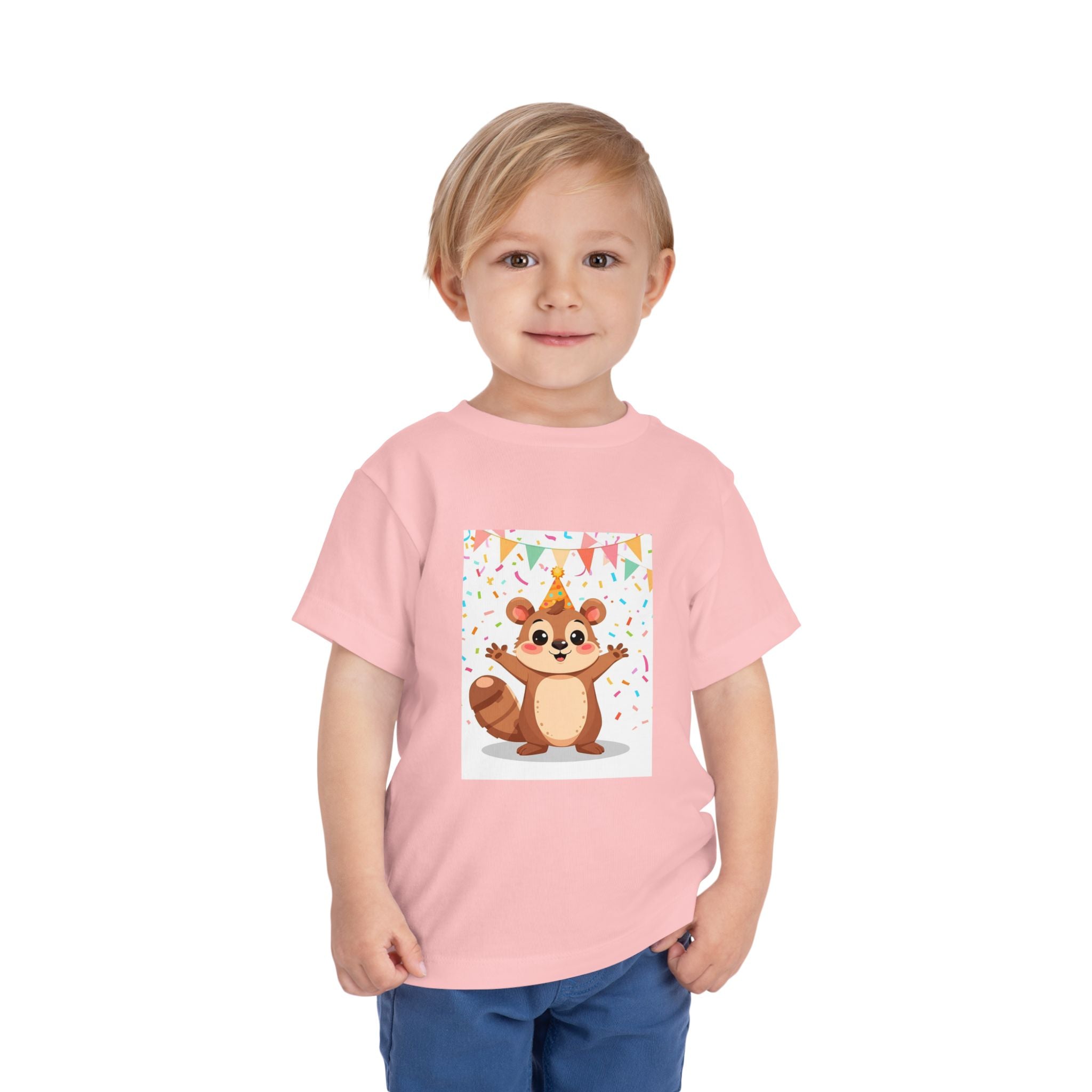 Party Animal With Squirl Toddler Short Sleeve Tee