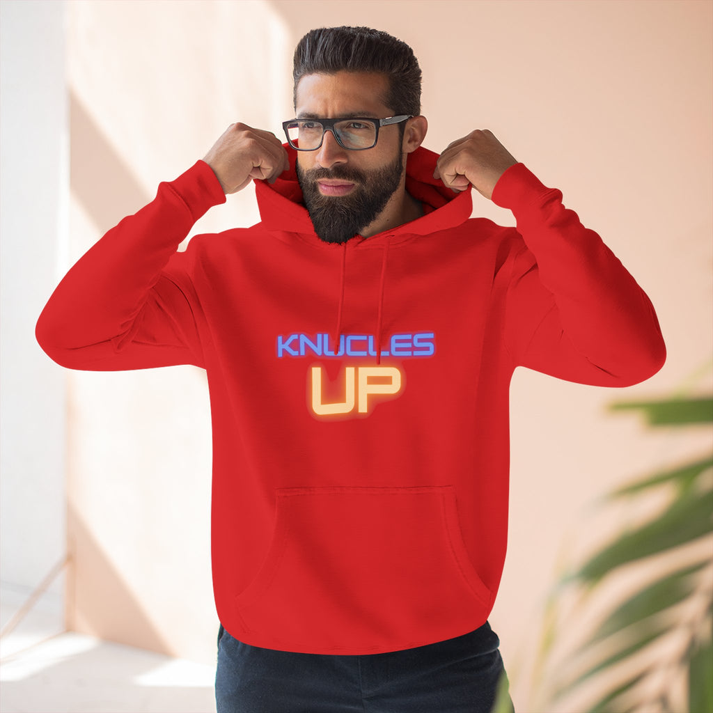 Knuckles Up Fleece Hoodie - Cozy Streetwear for Everyday Adventure, Gift for Him, Her, Cool Casual Attire, Relaxed Vibe
