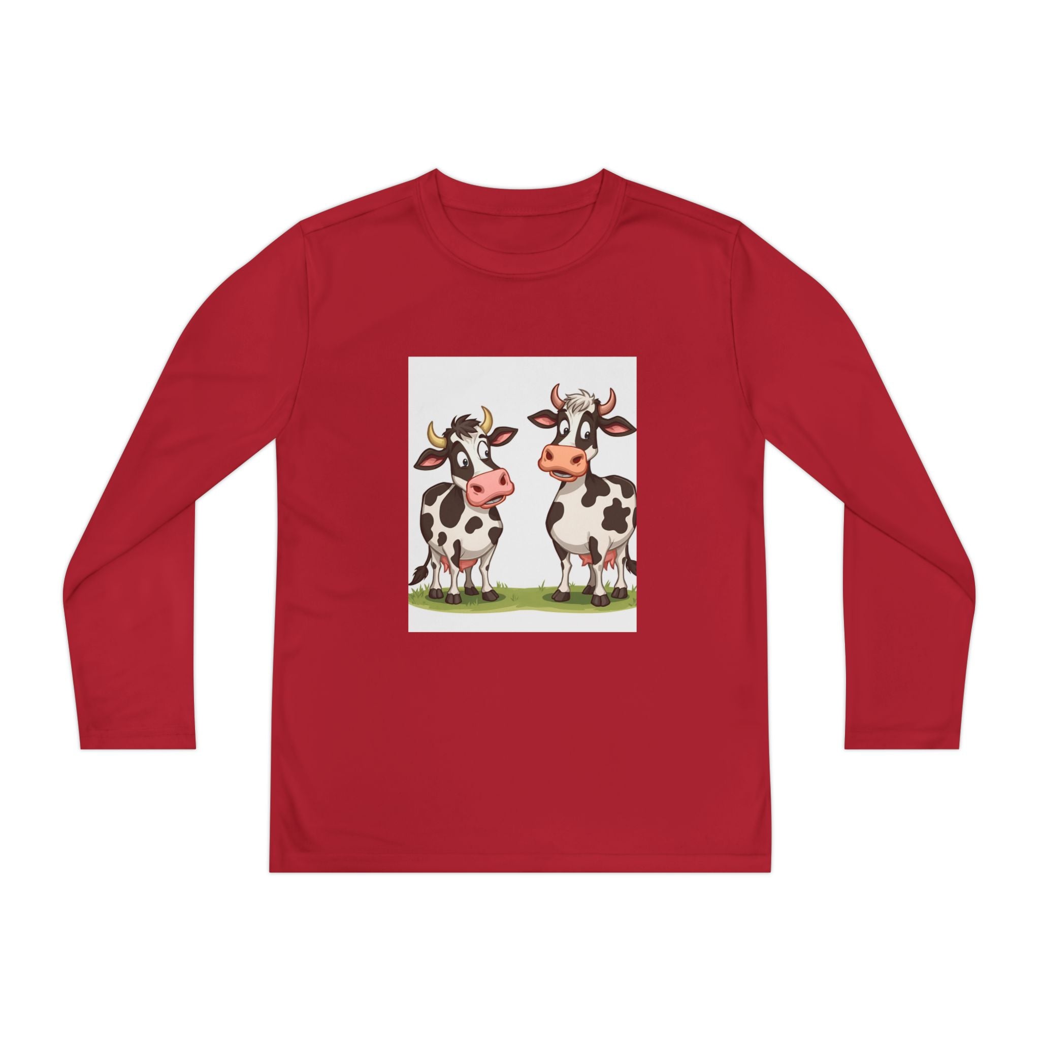 Cute Cows Youth Long Sleeve Competitor Tee
