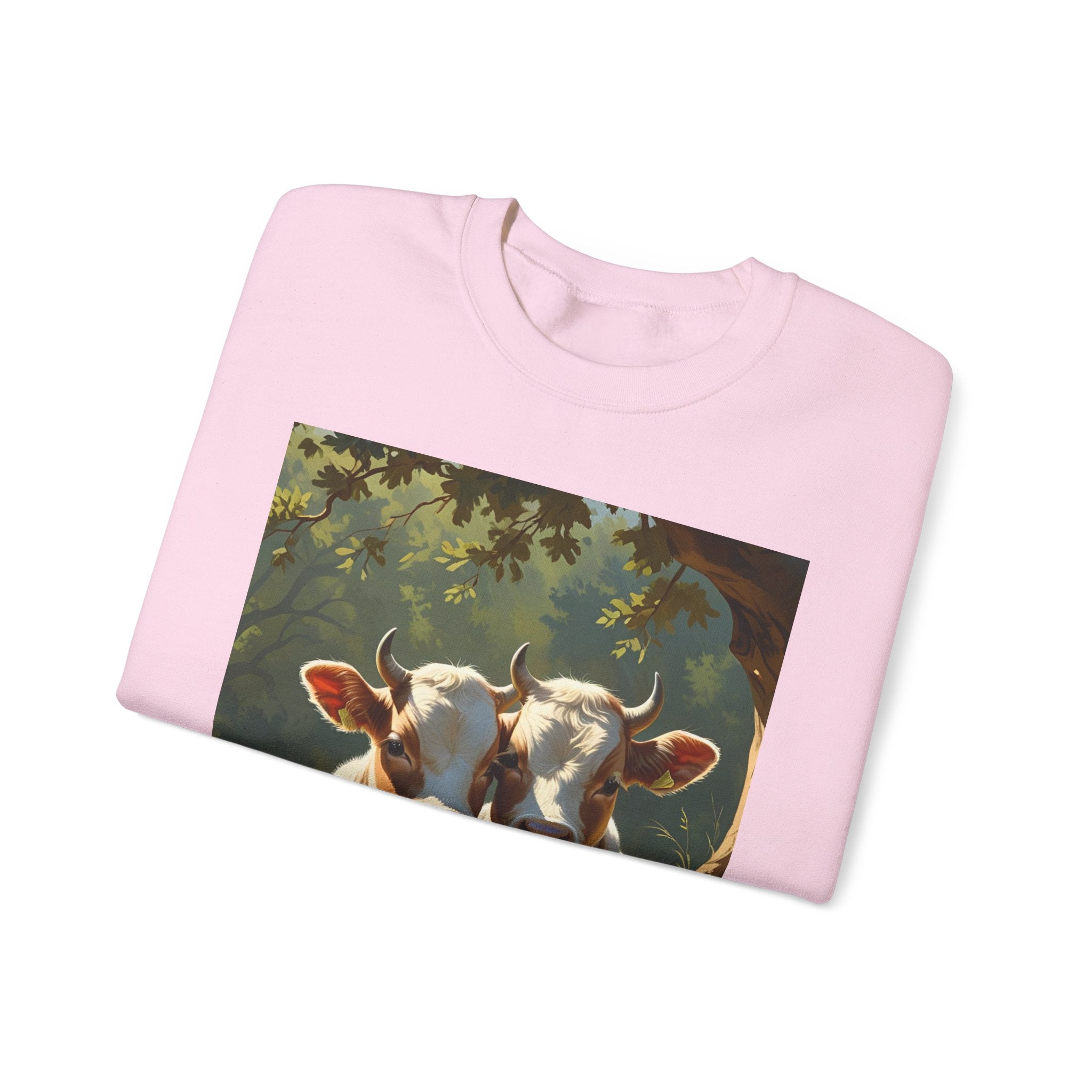 Cozy Cow Crewneck Sweatshirt, Unisex Pullover, Animal Lover Gift, Farmhouse Decor, Best Friends, Cute Sweatshirt