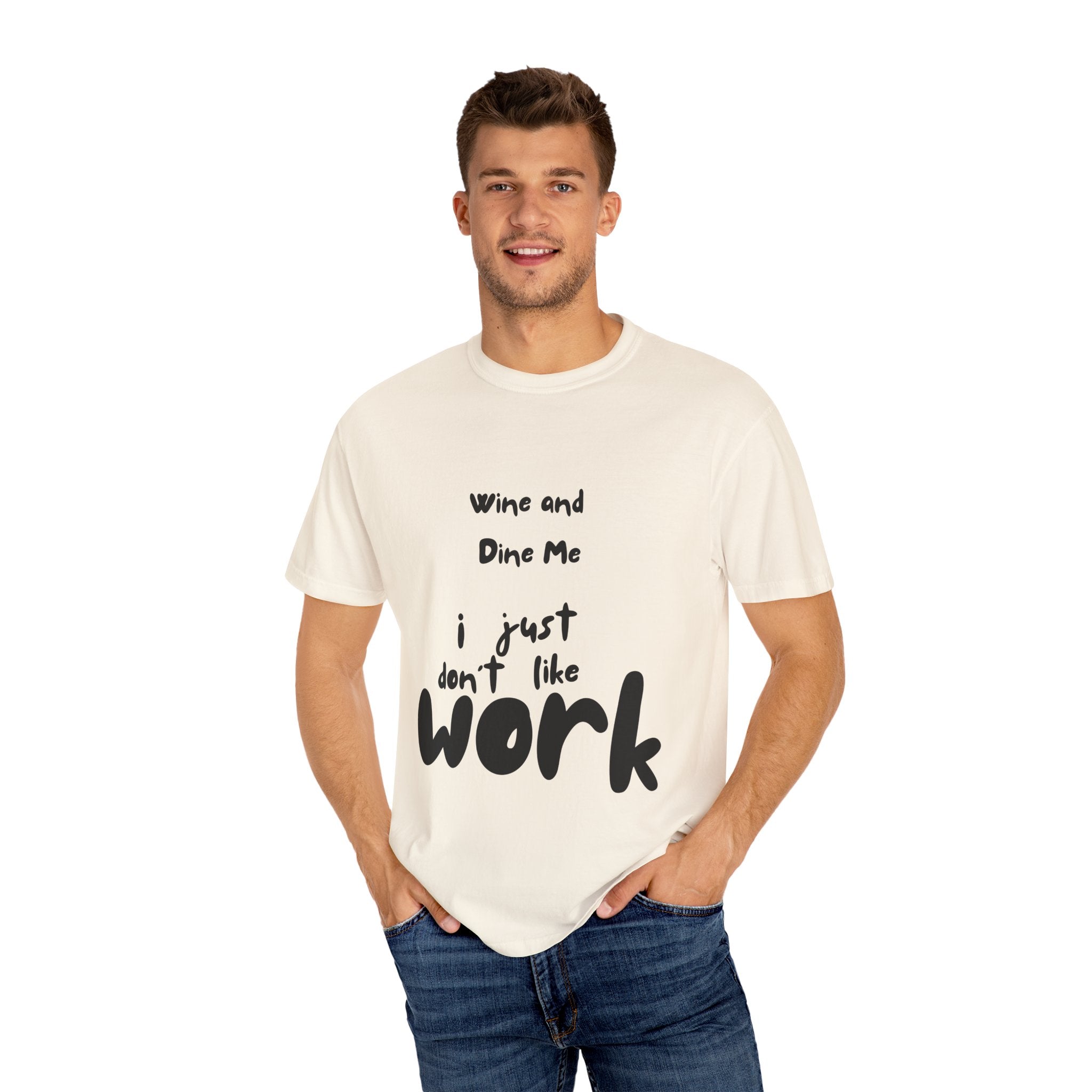 Wine & Dine Unisex T-Shirt: Casual Humor Tee for Parties, Gifts, or Everyday Wear – Fun Statement Shirt