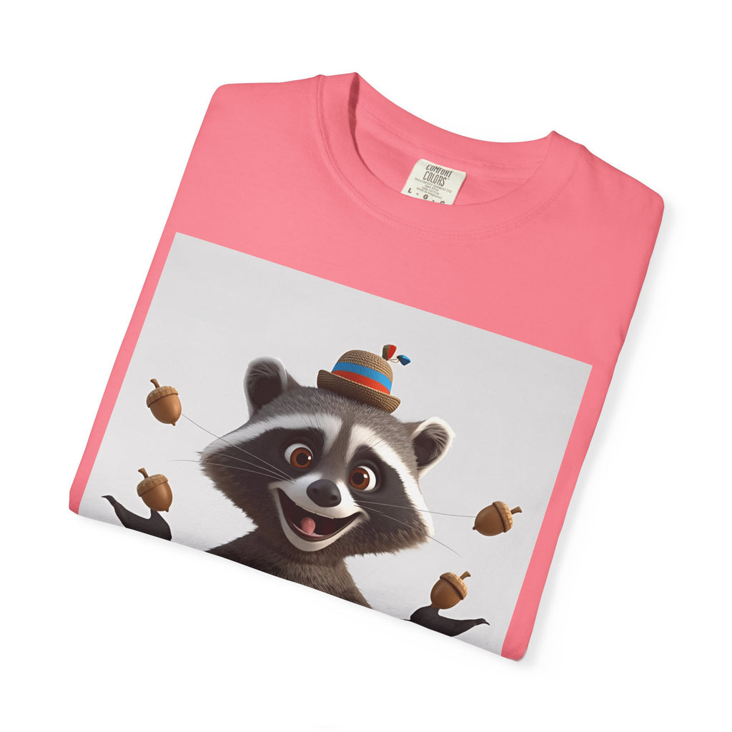 Whimsical Raccoon T-Shirt, Unisex Graphic Tee, Cute Animal Shirt, Fun Gift for Kids and Adults, Quirky Nature Lover Apparel, Party Wear