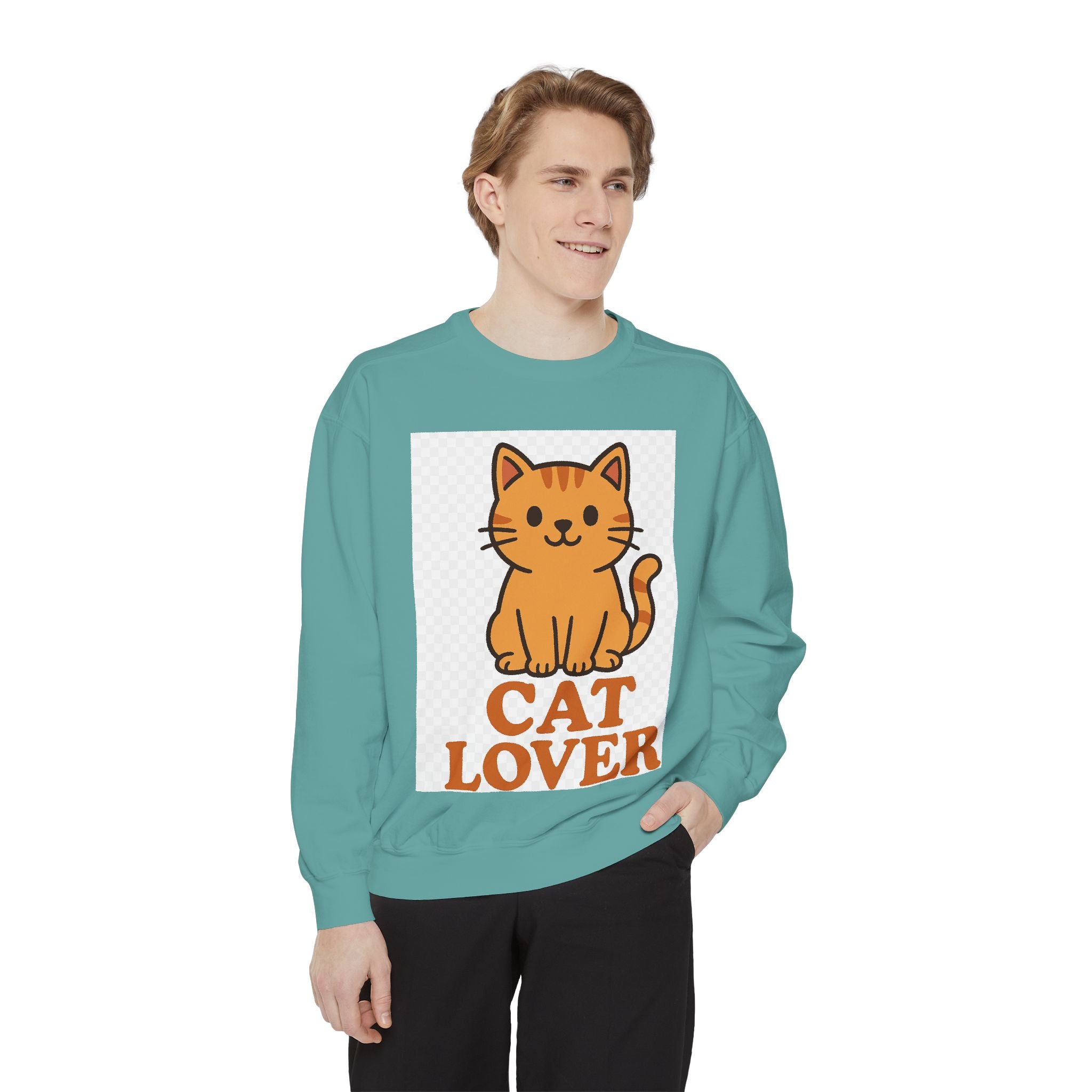 Cat Lover Unisex Garment-Dyed Sweatshirt
