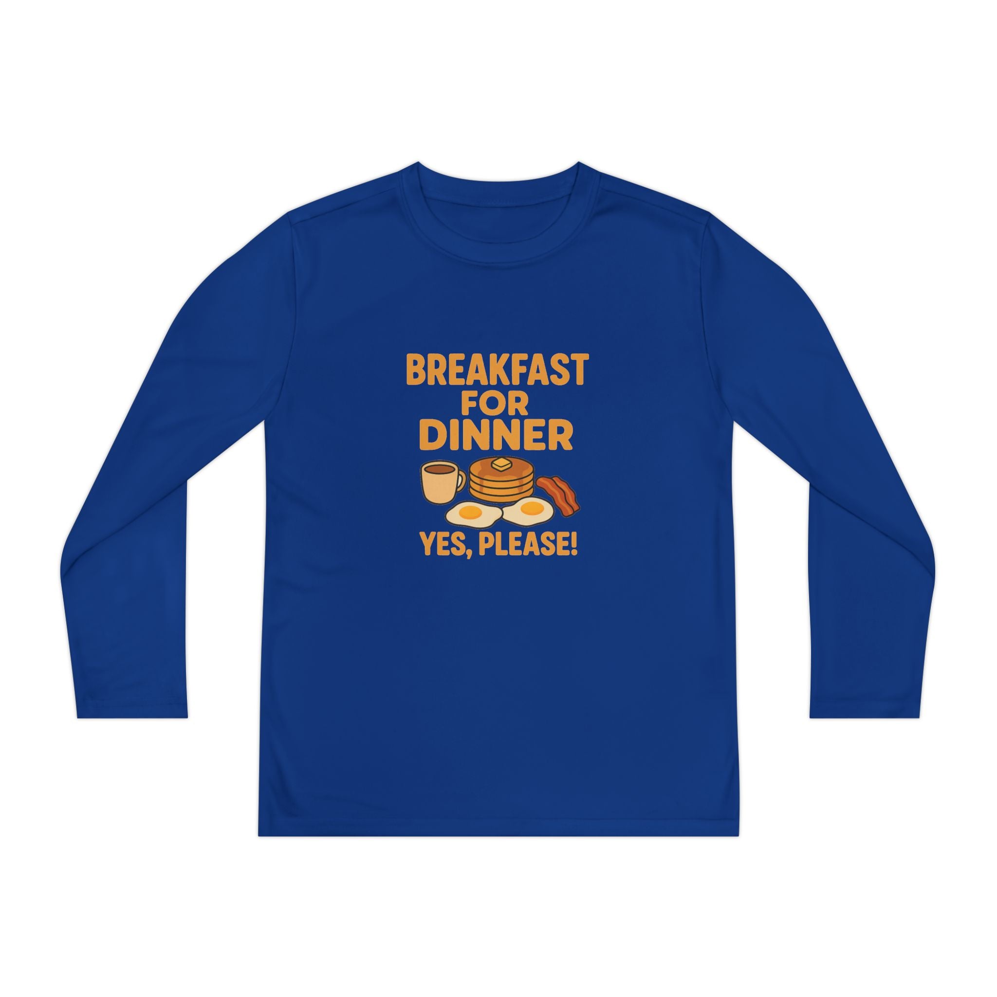 Breakfast For Dinner Youth Long Sleeve Competitor Tee