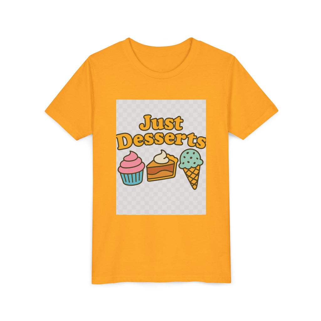 Youth Short Sleeve Tee - Just Desserts Ice Cream and Cupcake Graphic T-Shirt