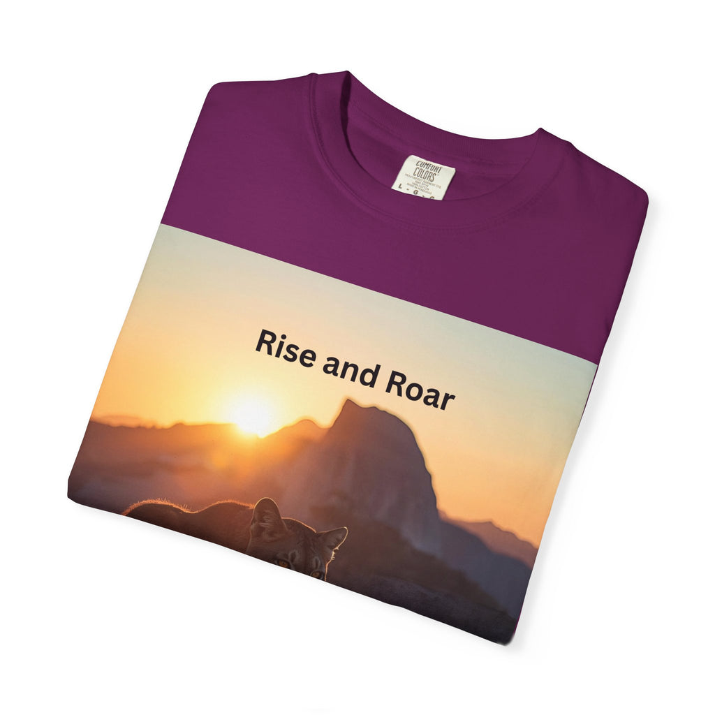 Rise And Roar Sunrise Mountain Lion T-Shirt, Rise and Roar Tee, Unisex Cotton Shirt, Graphic Tee for Nature Lovers, Adventure Apparel, Gifts for [...]