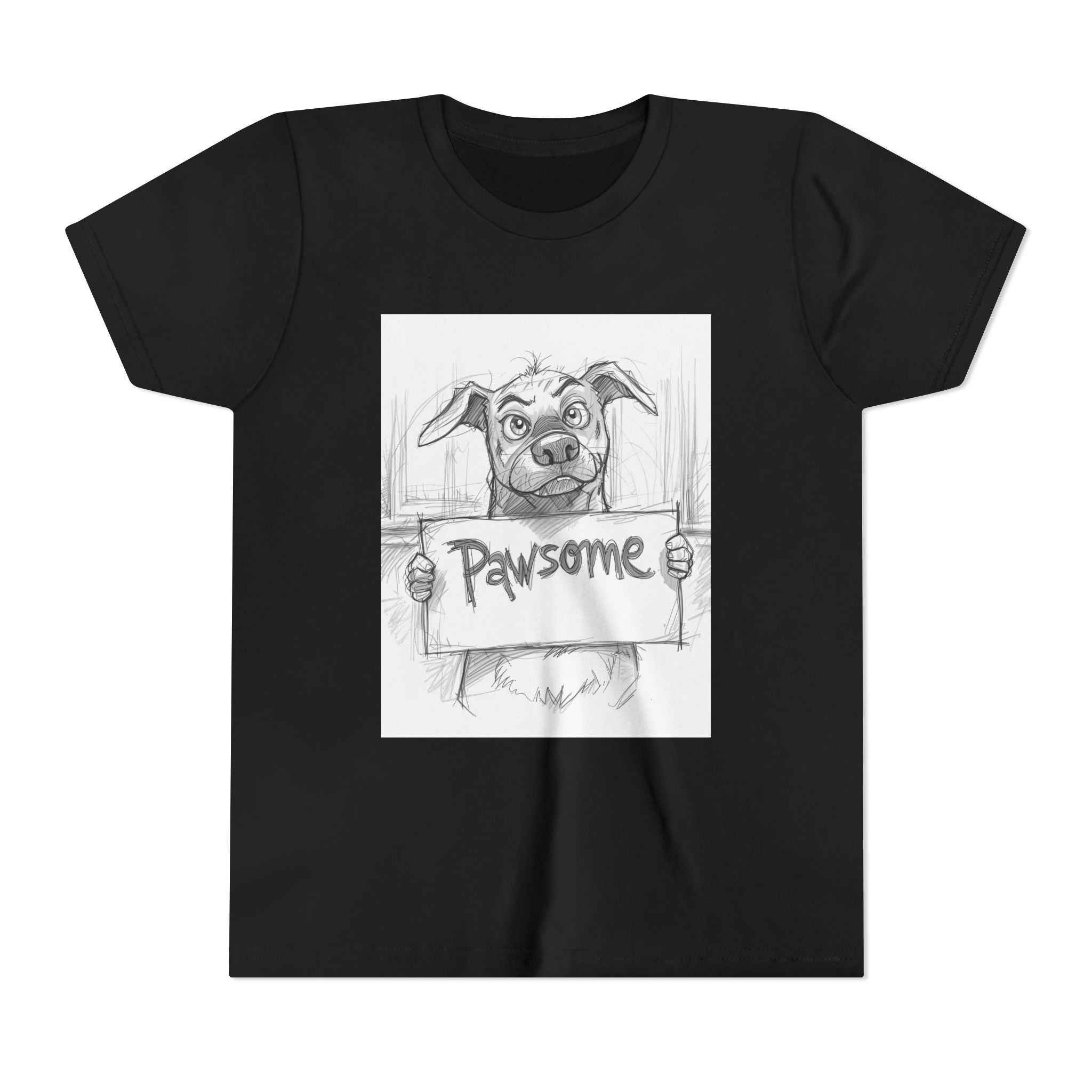 Pawsome Youth Tee - Adorable Dog Design, Gift for Animal Lovers, Birthday, Back to School, Fun Pet Shirt, Kids' Fashion