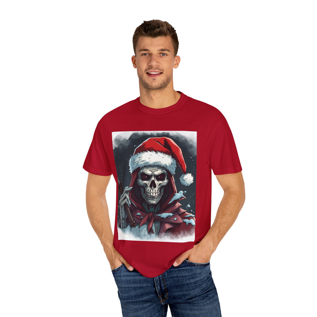 Christmas Skeleton T-Shirt, Unisex Holiday Tee, Funny Graphic Shirt, Unique Gift, Halloween & Christmas Apparel