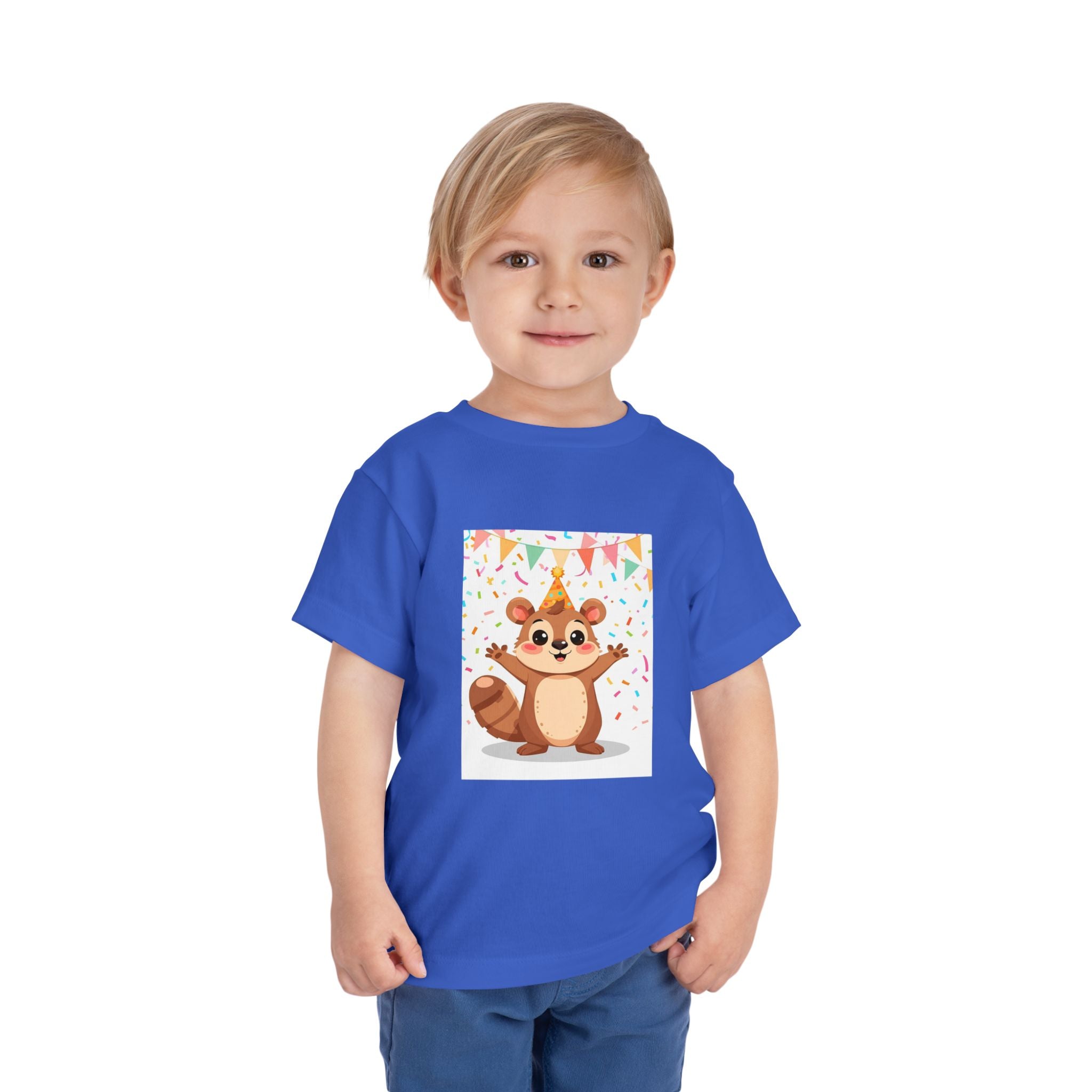 Party Animal With Squirl Toddler Short Sleeve Tee