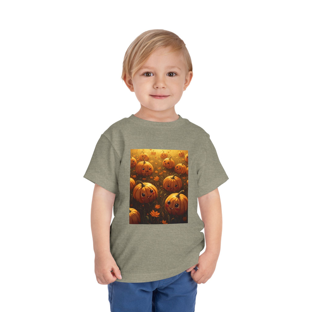 Pumpkin Halloween Toddler Tee - Cute Halloween Shirt, Fall Outfit, Pumpkin Lovers Gift, Kids Halloween Apparel, Toddler Party Tee