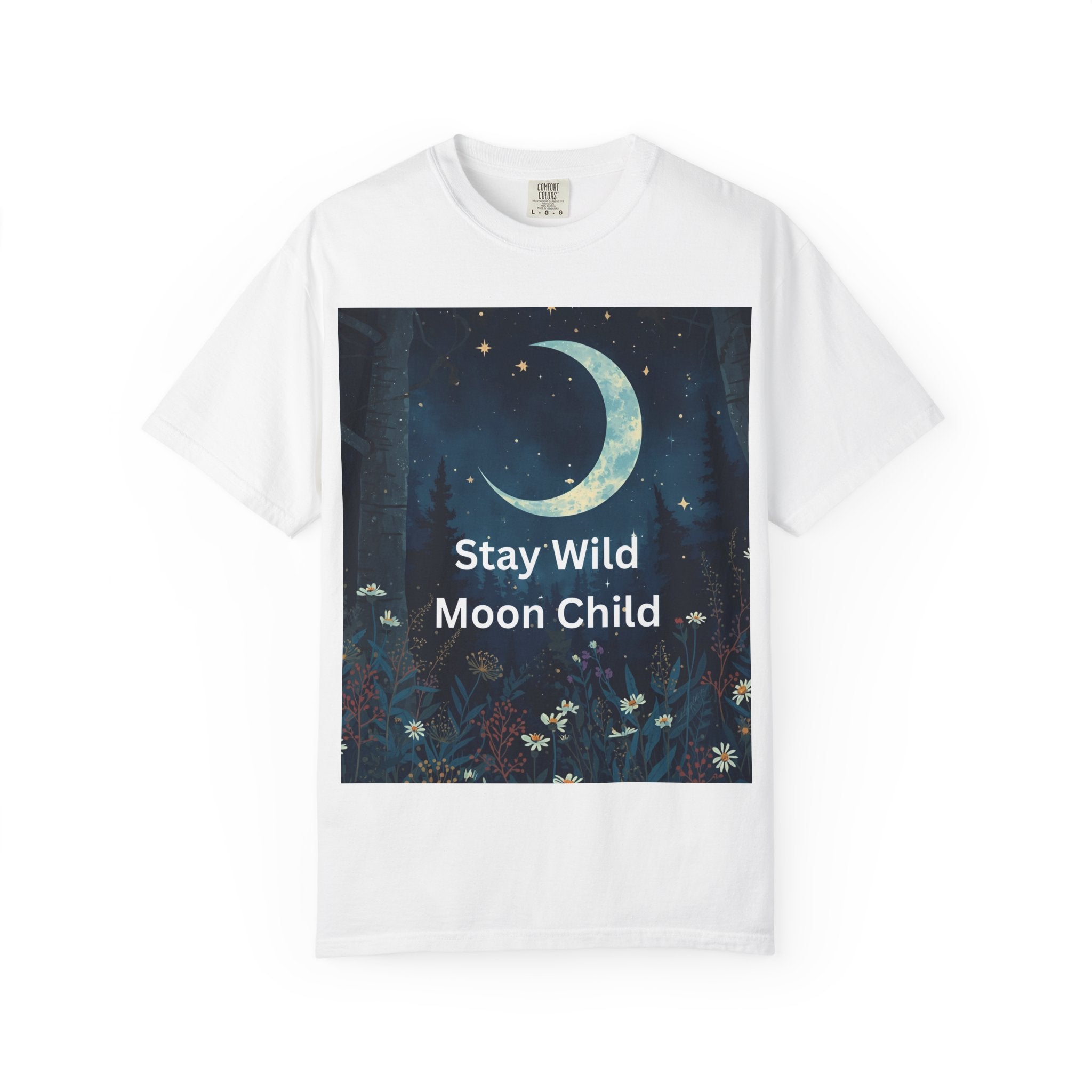 Unisex Stay Wild Moon Child T-Shirt, Stay Wild Graphic Tee, Boho Style Shirt, Gift for Nature Lovers, Vintage Vibe Apparel