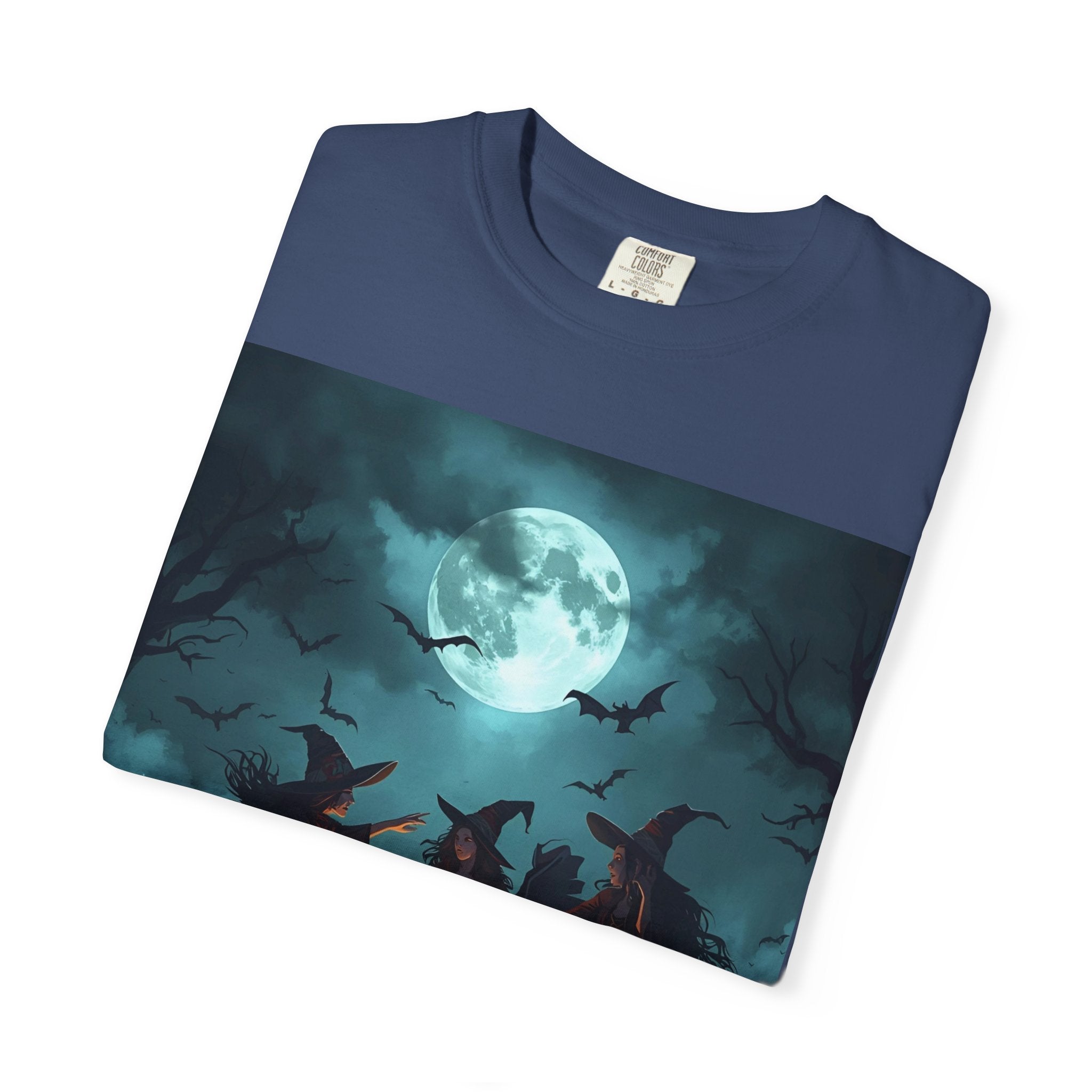 Spooky Halloween Full Moon T-Shirt - Spooky Halloween Top for Fall Celebrations, Casual Wear, Gift for Witches, Unisex Tee, Festive Graphic Shirt