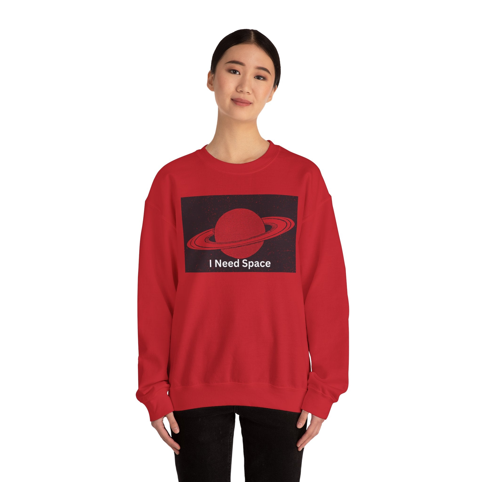 Cosmic Space Sweatshirt, I Need Space Crewneck, Unisex Fashion, Planetary Gift, Galaxy Lover Gift, Relaxed Fit Pullover