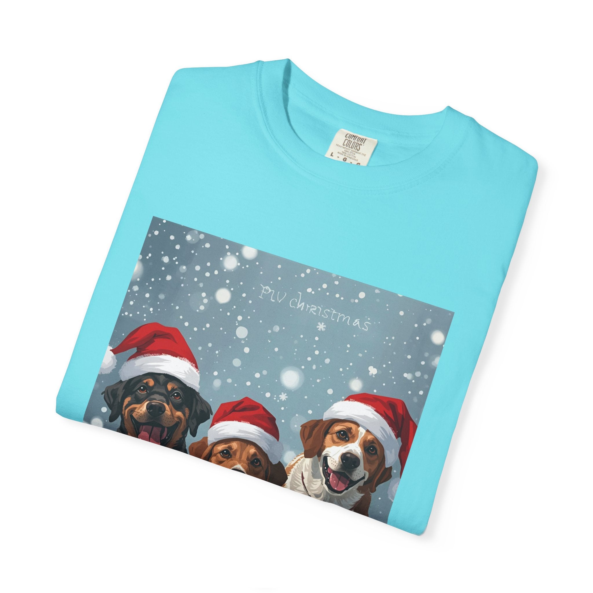Cute Festive Christmas Dog Lover T-Shirt, Cute Holiday Shirt, Unisex Christmas Apparel, Gift for Pet Owners, Winter Celebration Tee