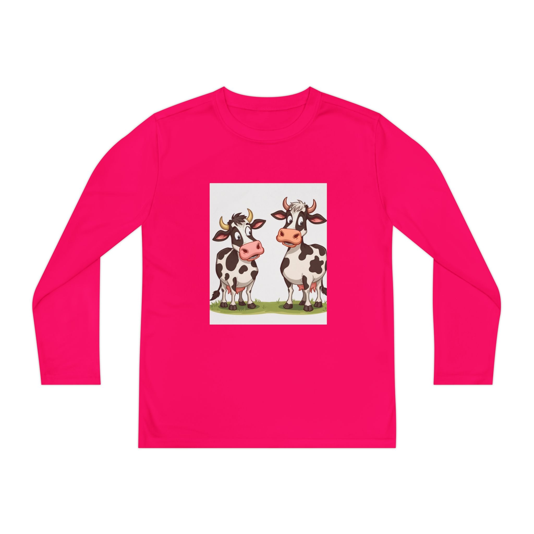 Cute Cows Youth Long Sleeve Competitor Tee