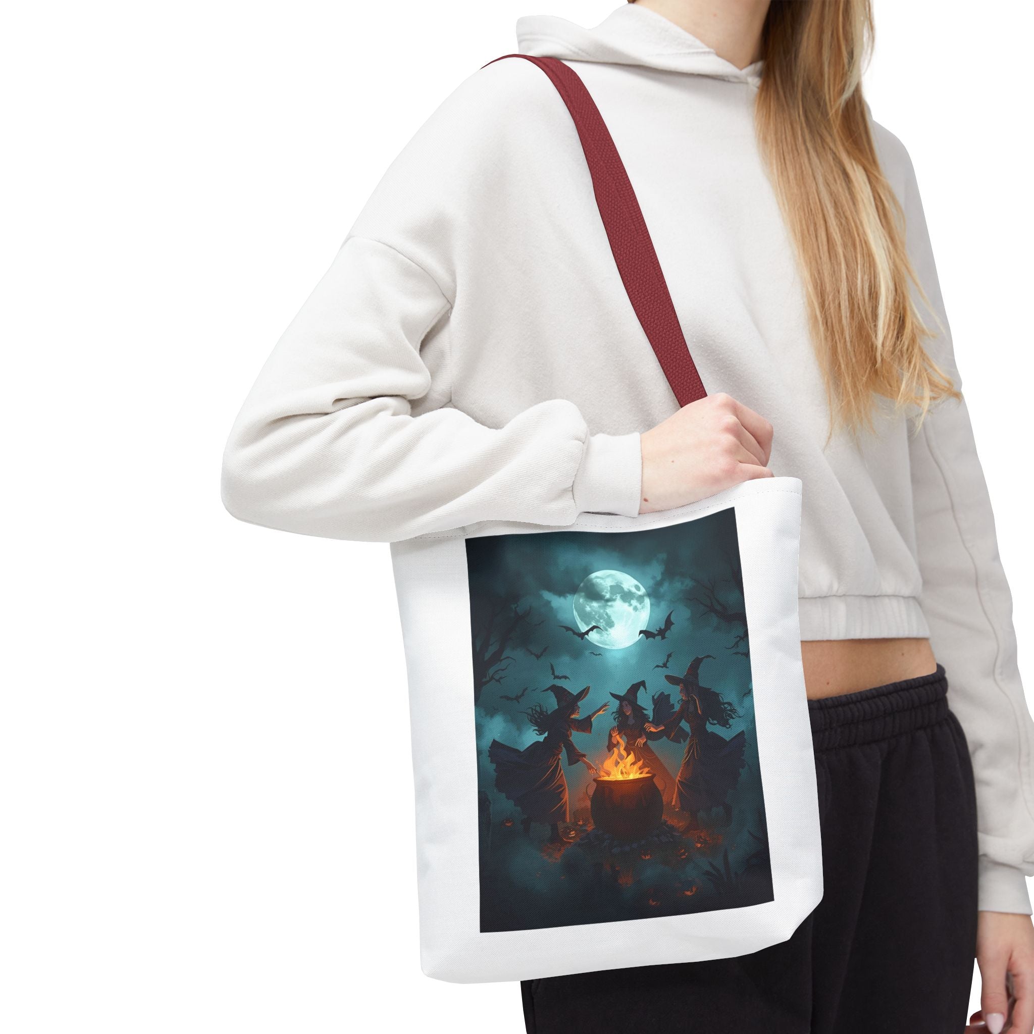 Spooky Halloween Tote Bag with Witches & Bats, Witchy Eco-Friendly Bag, Spooky Season Shopping Bag, Perfect for Halloween Parties, [...]