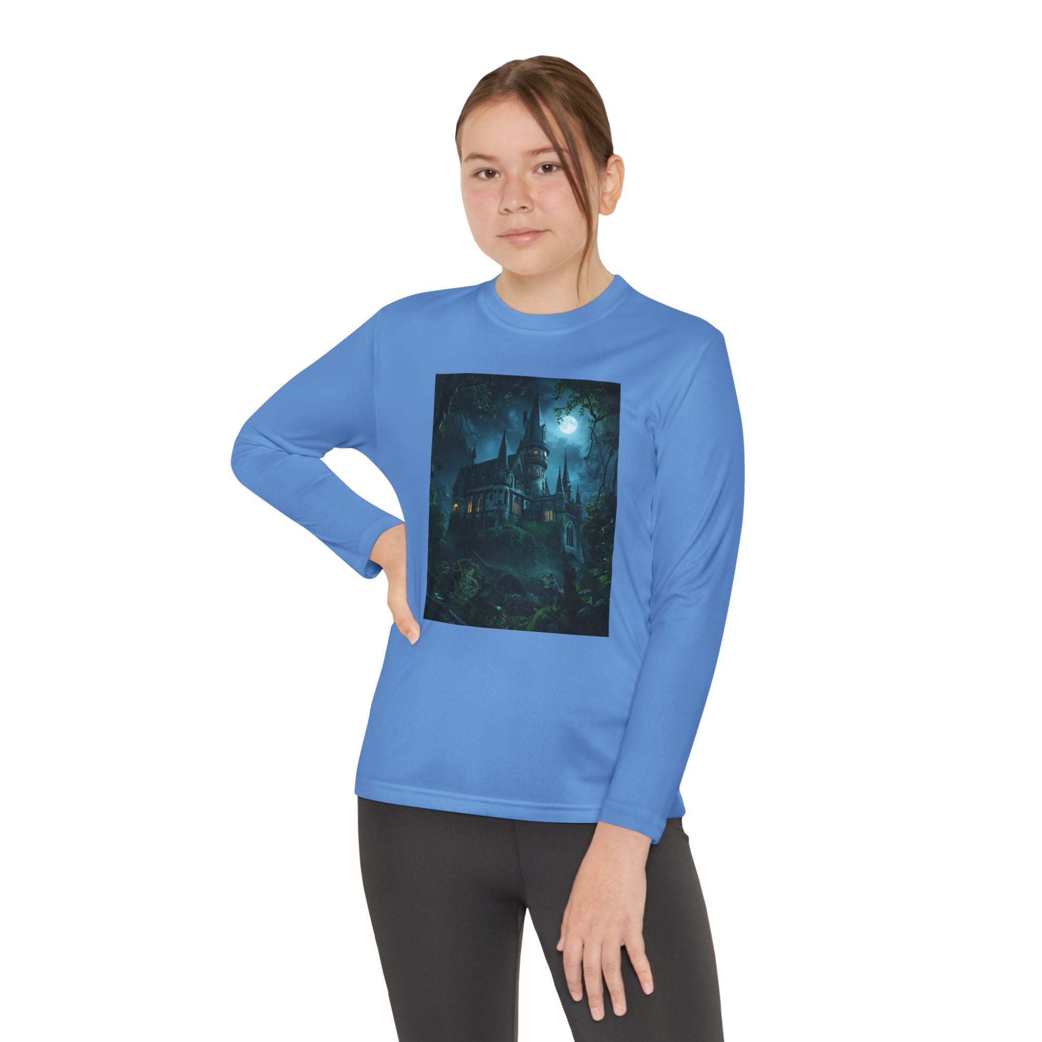 Mystical Night Scene Youth Long Sleeve Competitor Tee