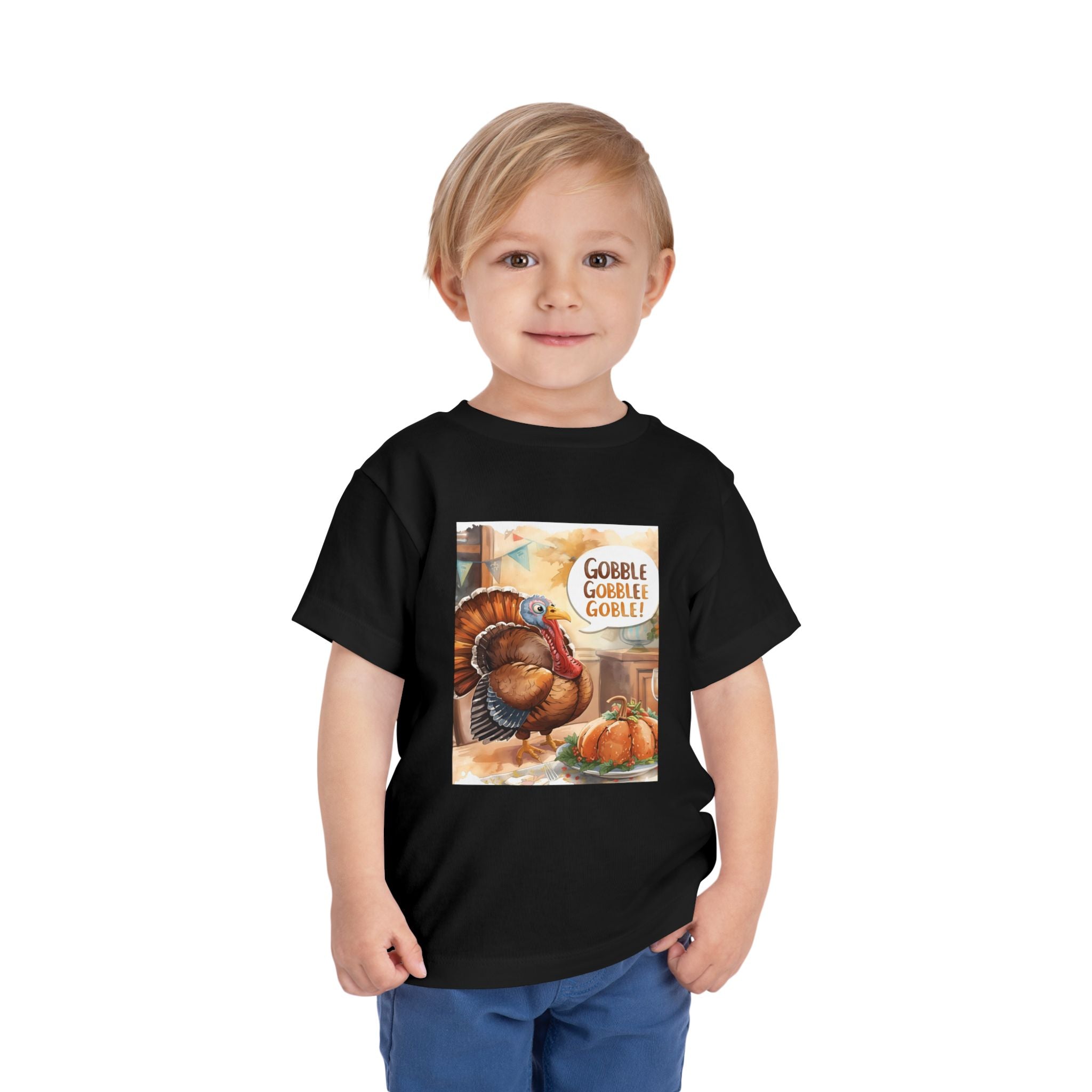 Thanksgiving Turkey Toddler Short Sleeve Tee