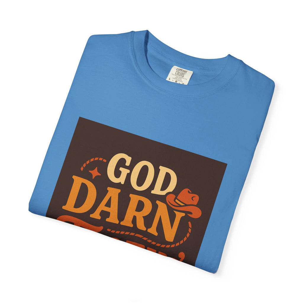 Vintage-Inspired Unisex T-Shirt with 'God Darn Tootin' Graphic - Perfect for Cowpoke Gatherings, Western Themed Events, Gift