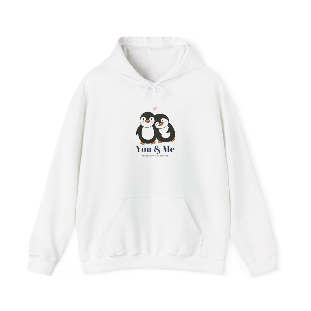 Penguin Love Hoodie with Heart - Cozy Winter Wear for Couples, Perfect Gift for Valentine's Day, Anniversary, Cute Sweatshirt, [...]