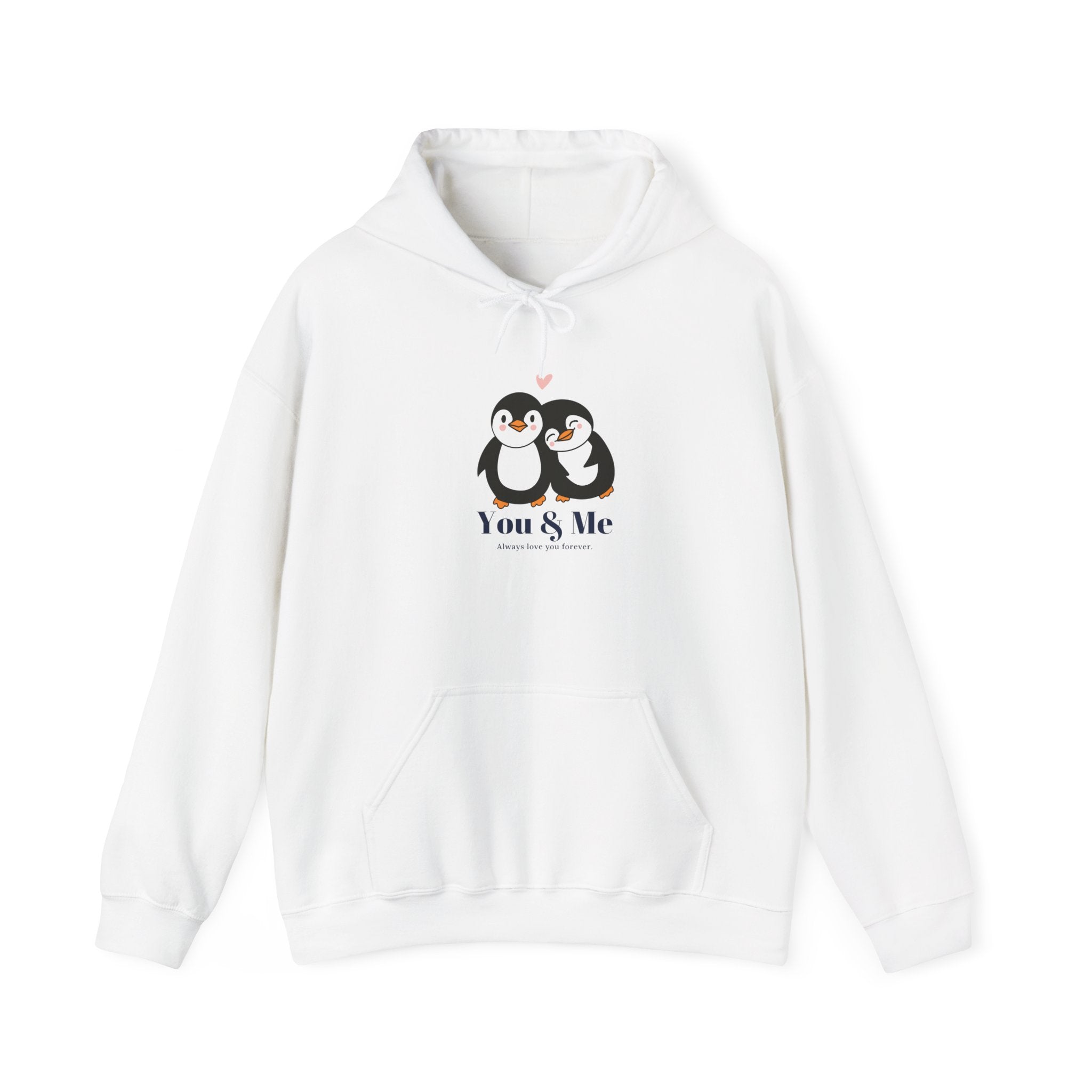 Penguin Love Hoodie with Heart - Cozy Winter Wear for Couples, Perfect Gift for Valentine's Day, Anniversary, Cute Sweatshirt, [...]